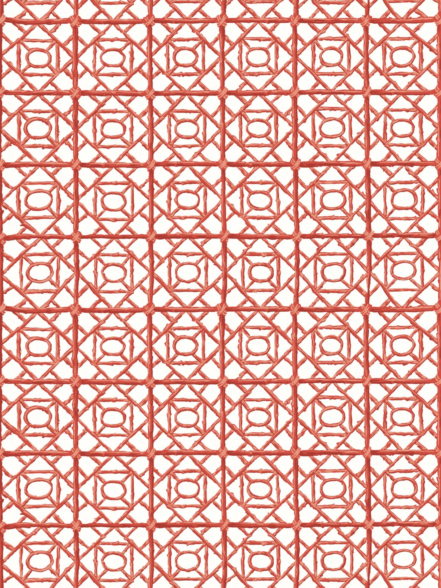 Ormond Fret wallpaper in lacquer red color - pattern number SC WP88613D0006 - by Scalamandre in the  collection