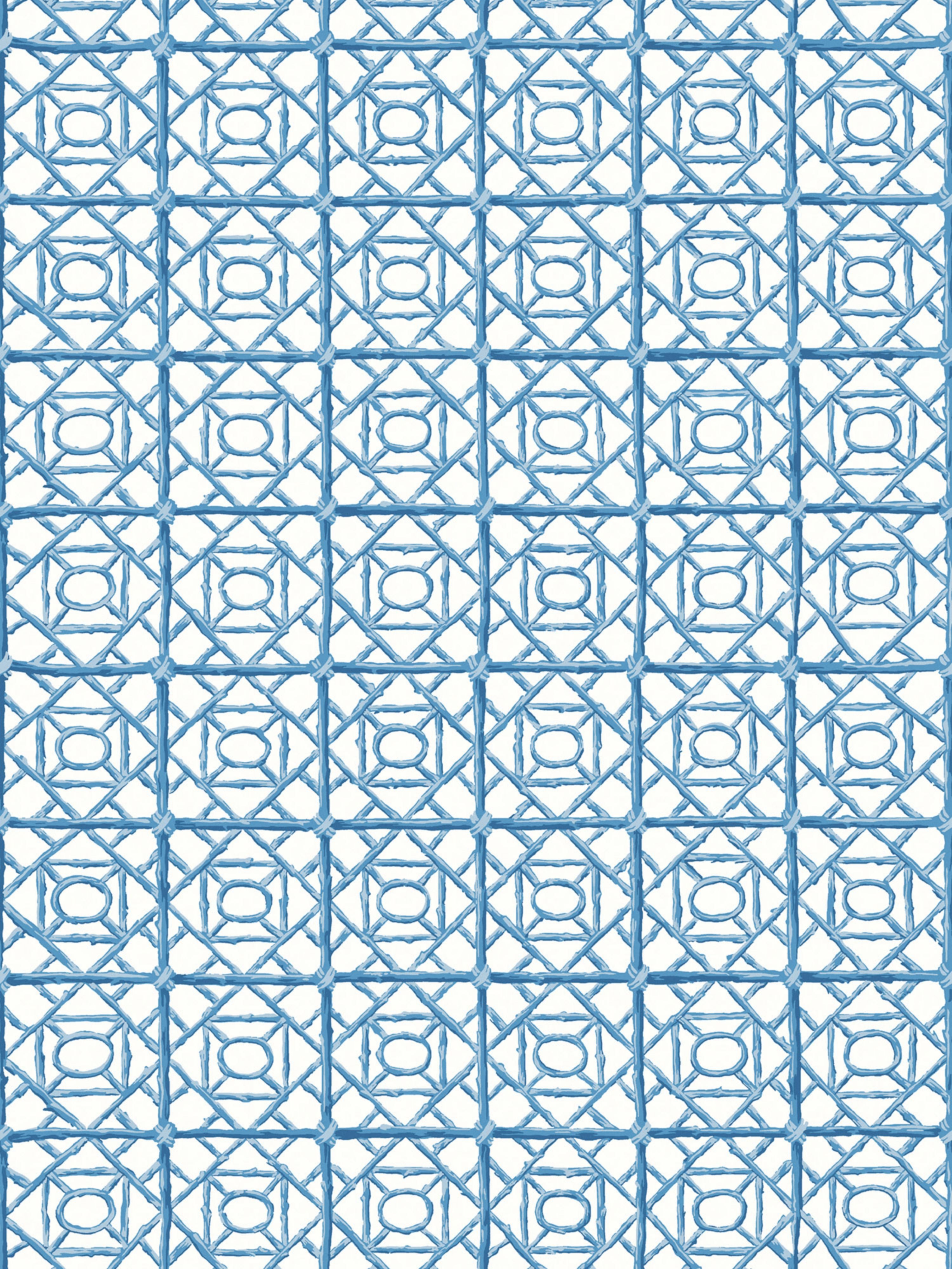 Ormond Fret wallpaper in cobalt color - pattern number SC WP88613D0009 - by Scalamandre in the  collection