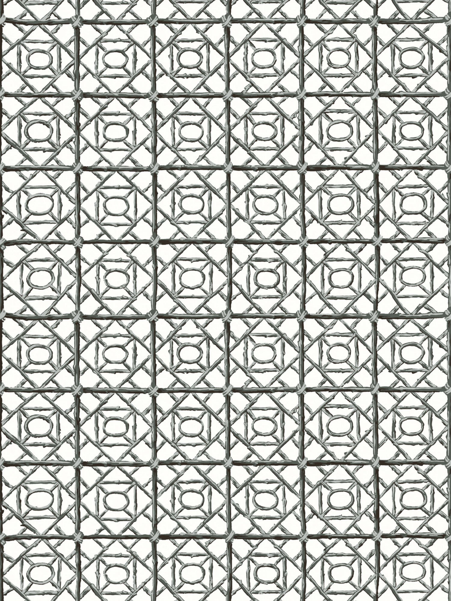 Ormond Fret wallpaper in charcoal color - pattern number SC WP88613D0011 - by Scalamandre in the  collection