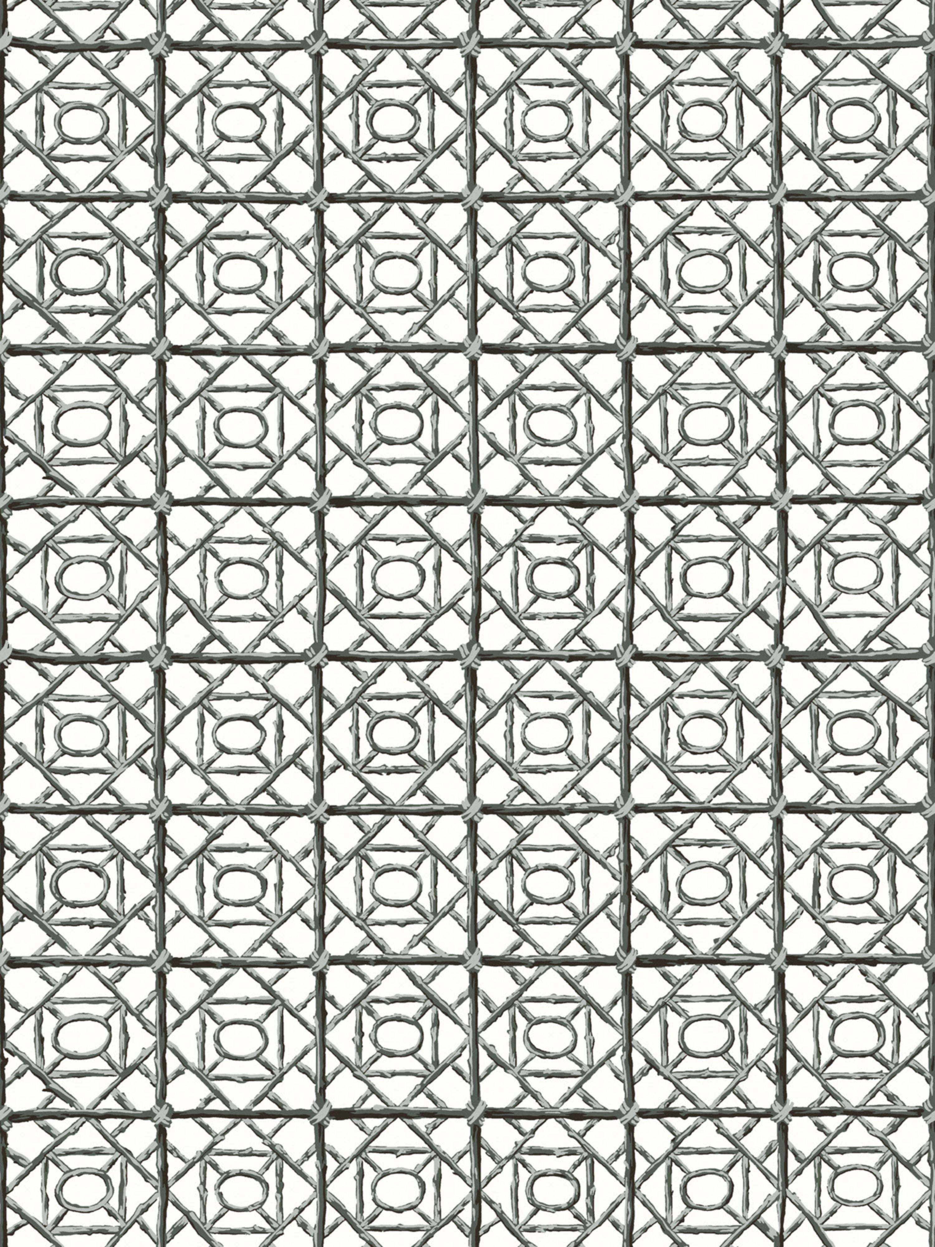 Ormond Fret wallpaper in charcoal color - pattern number SC WP88613D0011 - by Scalamandre in the  collection