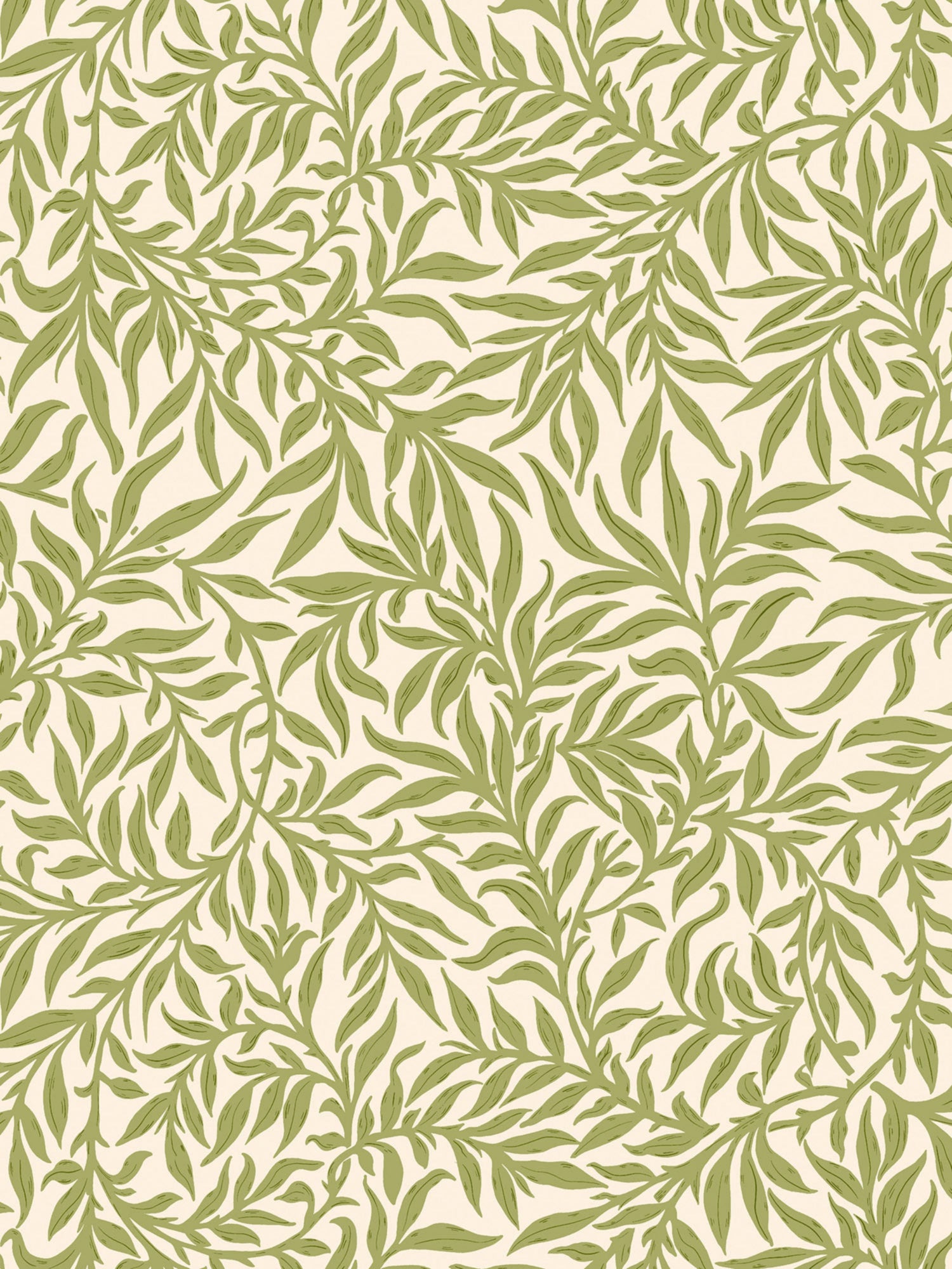 Willow wallpaper in moss color - pattern number SC WP88614D0002 - by Scalamandre in the  collection