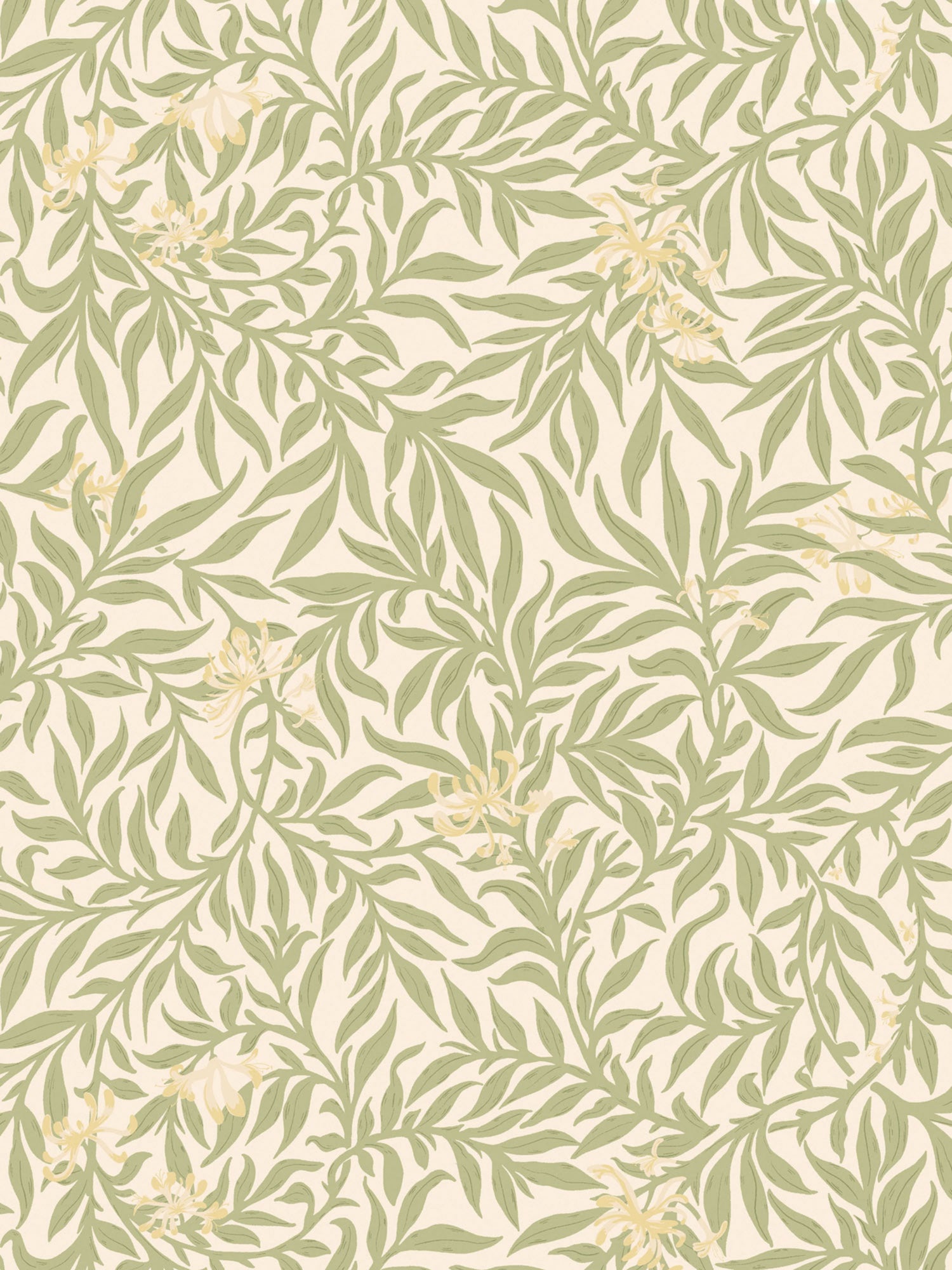 Honeysuckle wallpaper in sage color - pattern number SC WP88617D0004 - by Scalamandre in the  collection
