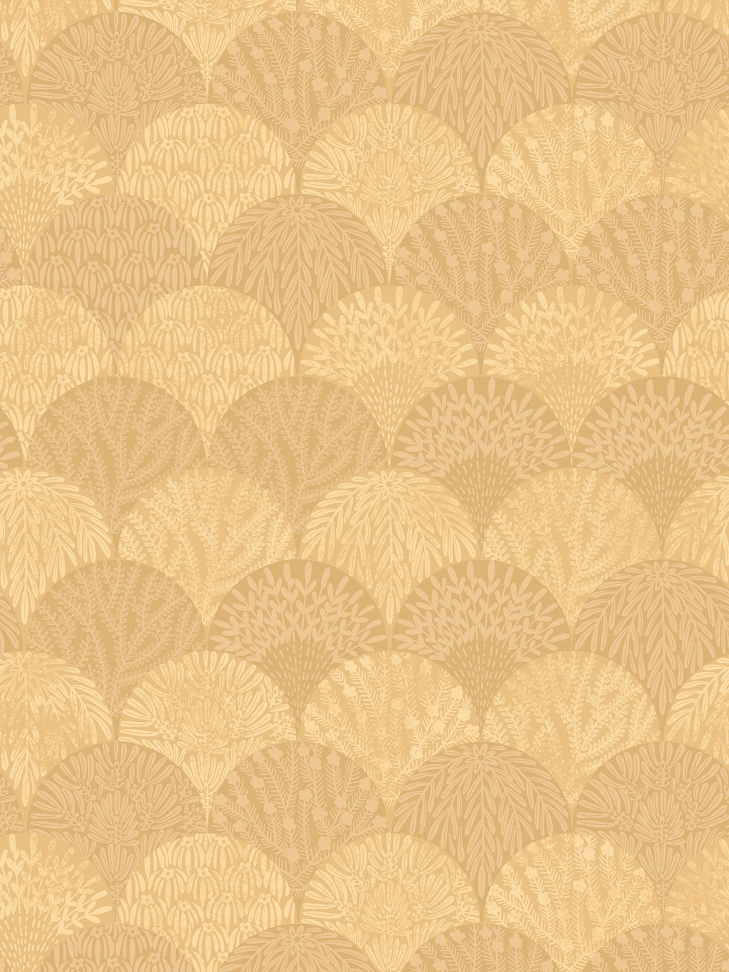 Herb Garden wallpaper in goldenrod color - pattern number SC WP88618D0003 - by Scalamandre in the  collection