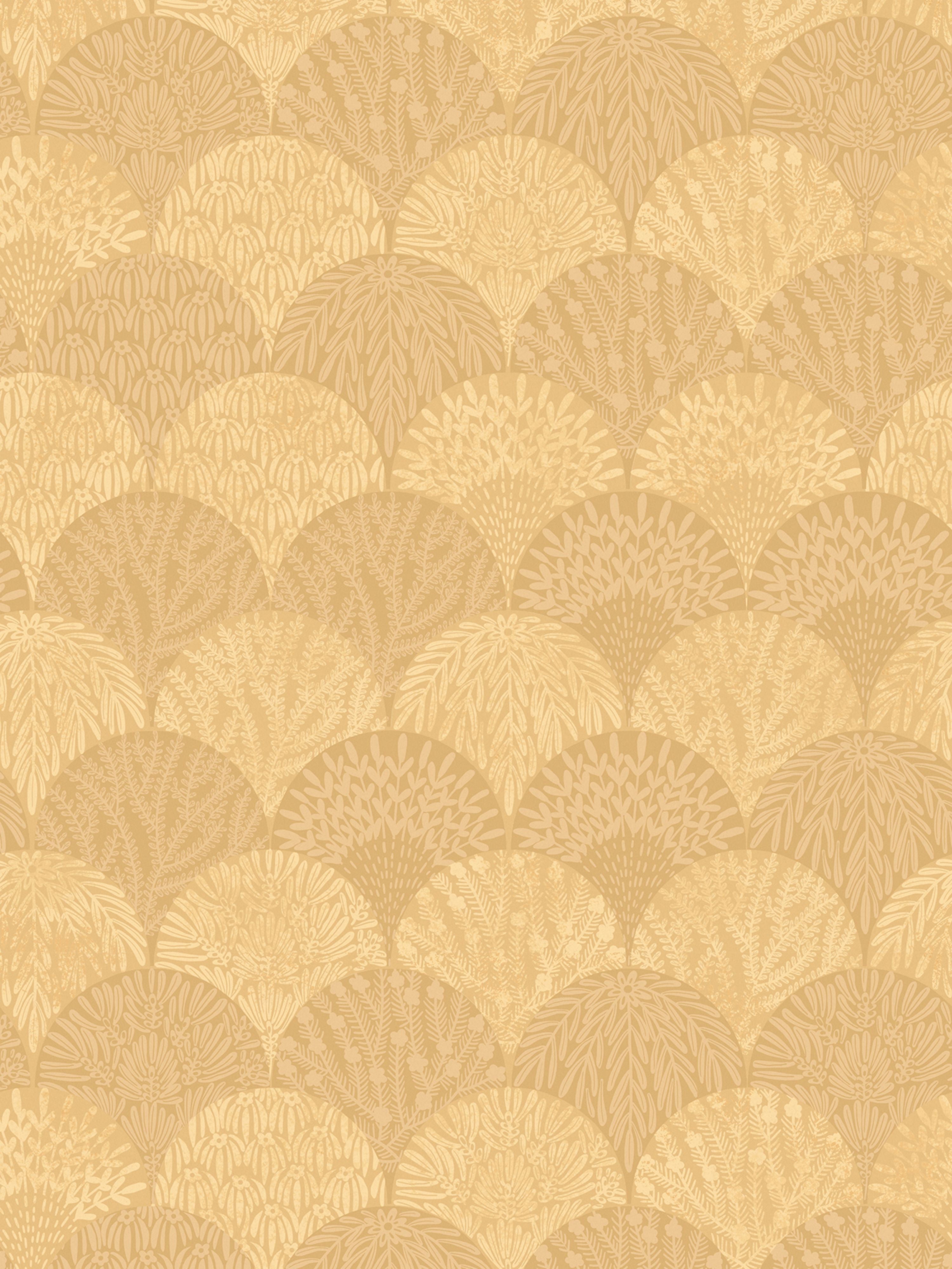 Herb Garden wallpaper in goldenrod color - pattern number SC WP88618D0003 - by Scalamandre in the  collection