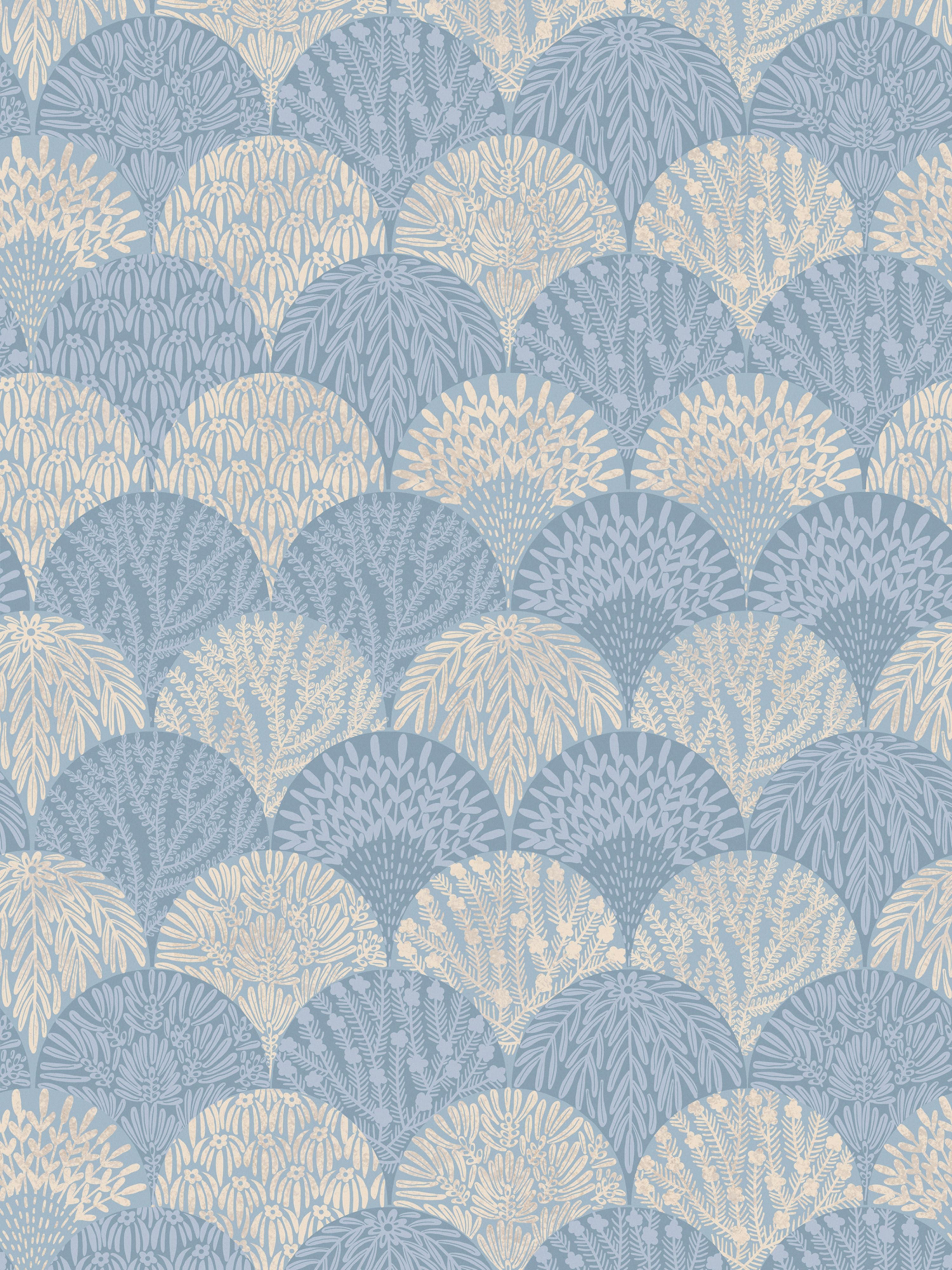 Herb Garden wallpaper in blue shadow color - pattern number SC WP88618D0006 - by Scalamandre in the  collection