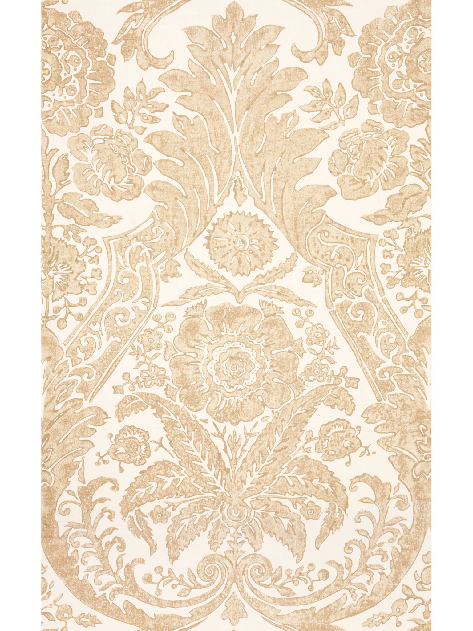 Luciana Damask Print fabric in sand color - pattern number SC 0001WP88354 - by Scalamandre in the  collection
