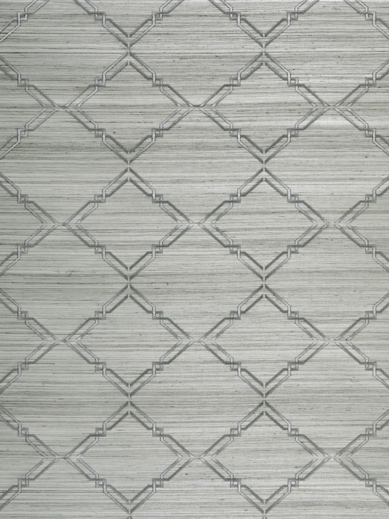 Monroe Embroidered Grasscloth fabric in glacier color - pattern number SC 0001WP88383 - by Scalamandre in the  collection