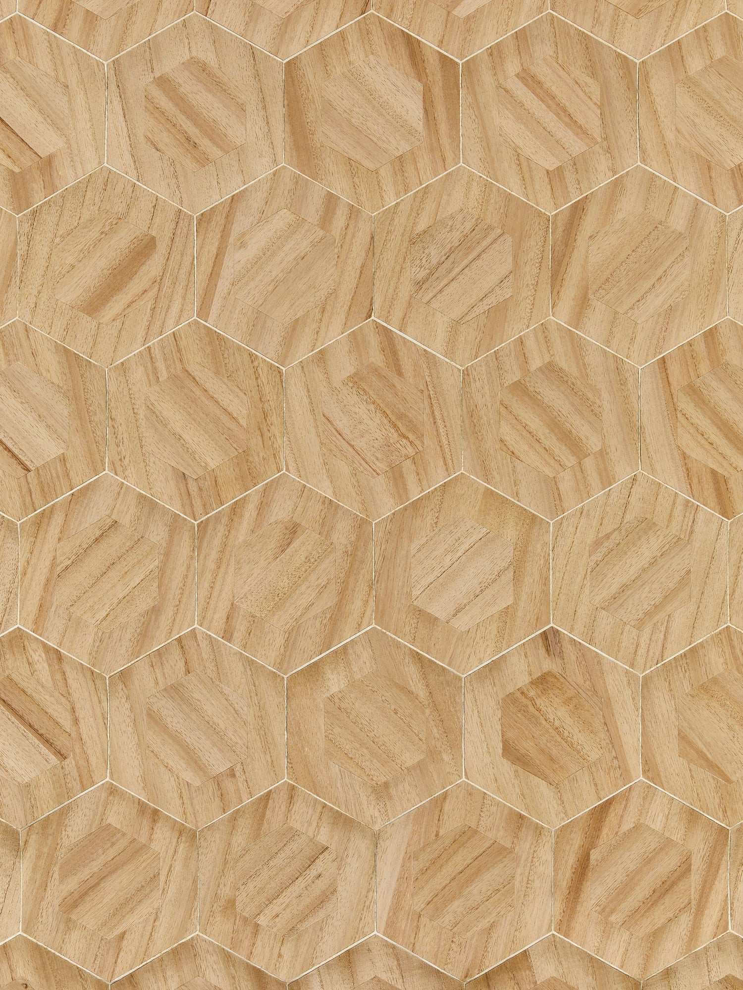 Hexad wallpaper in balsa color - pattern number SC 0001WP88476 - by Scalamandre in the  collection