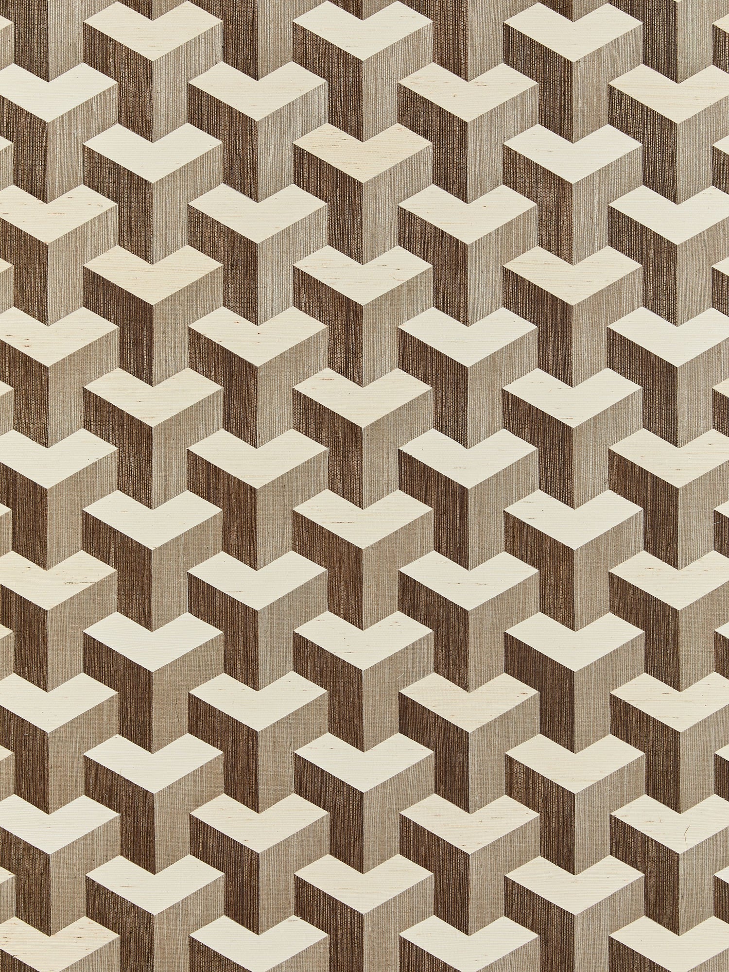 Forte Sisal wallpaper in coffee and cream color - pattern number SC 0001WP88479 - by Scalamandre in the  collection