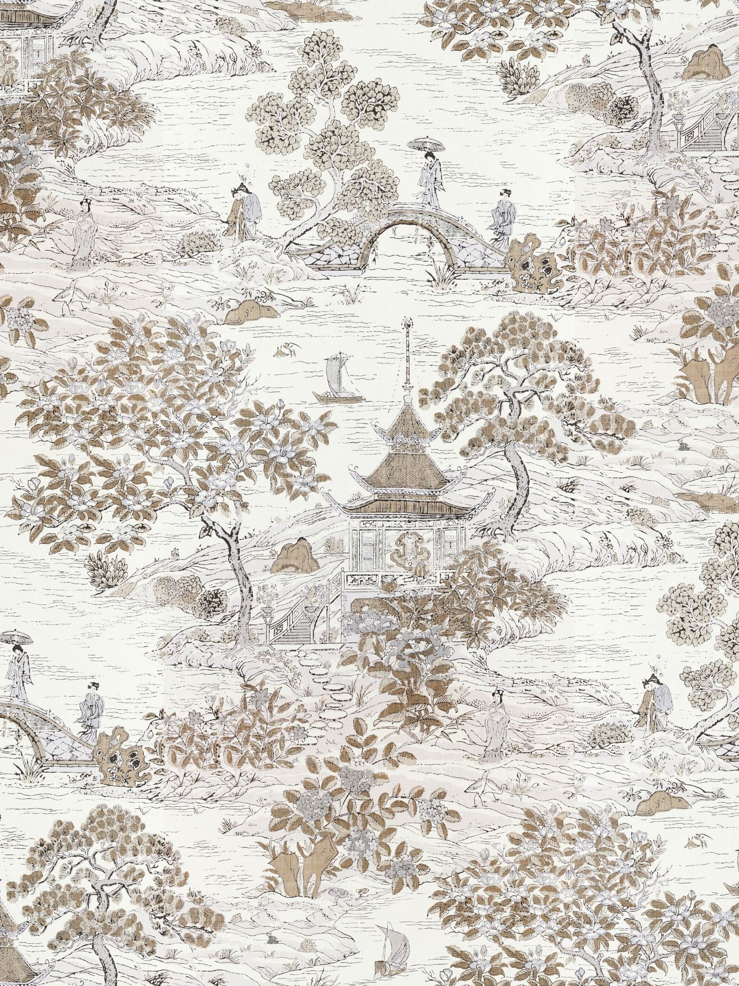 Satomi fabric in pewter color - pattern number SC 0001WP88554 - by Scalamandre in the  collection