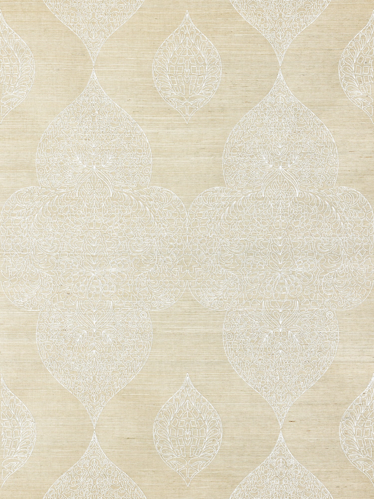 Taj Embroidered Sisal wallpaper in chai color - pattern number SC 0001WP88555 - by Scalamandre in the  collection
