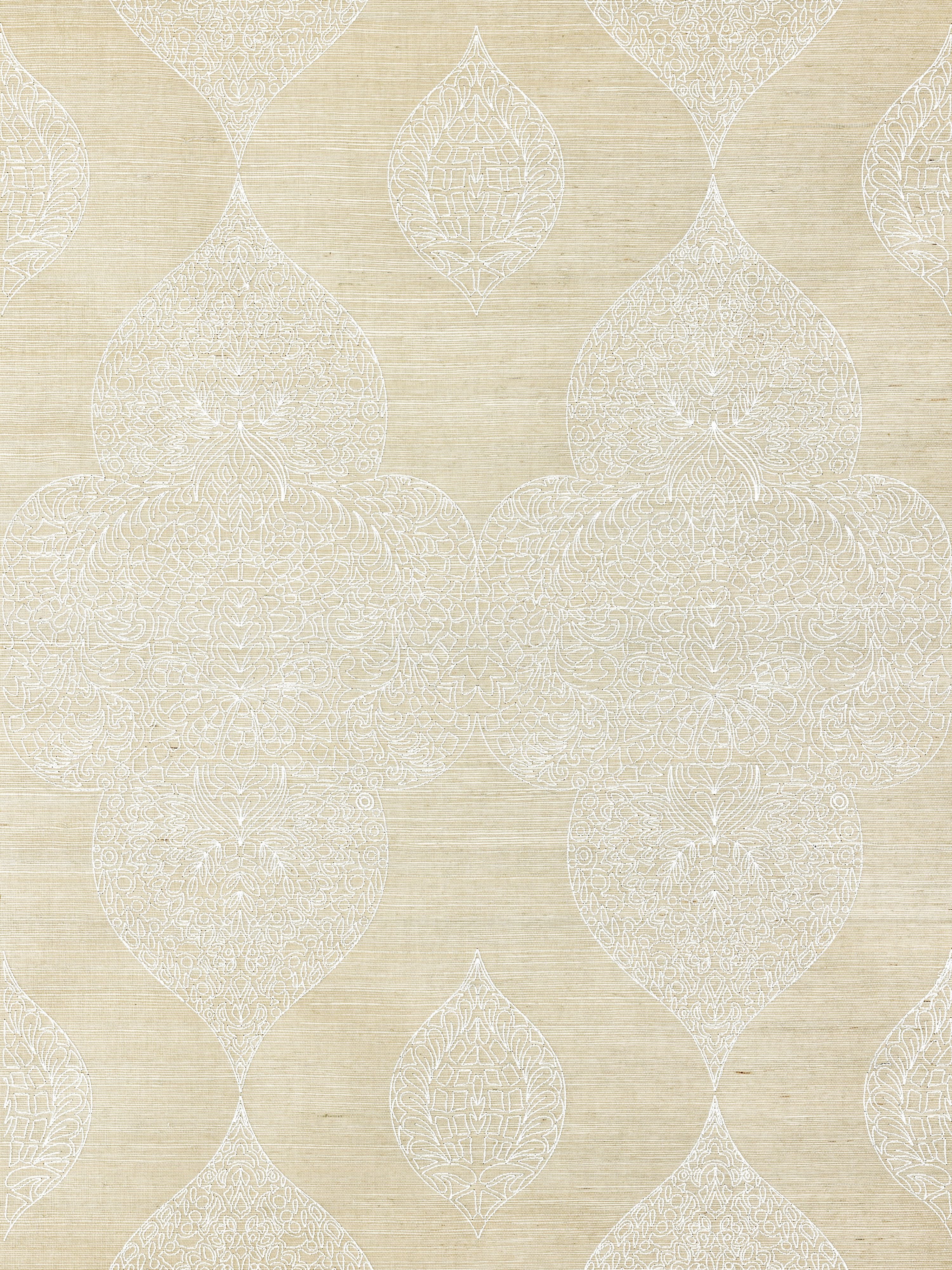 Taj Embroidered Sisal wallpaper in chai color - pattern number SC 0001WP88555 - by Scalamandre in the  collection