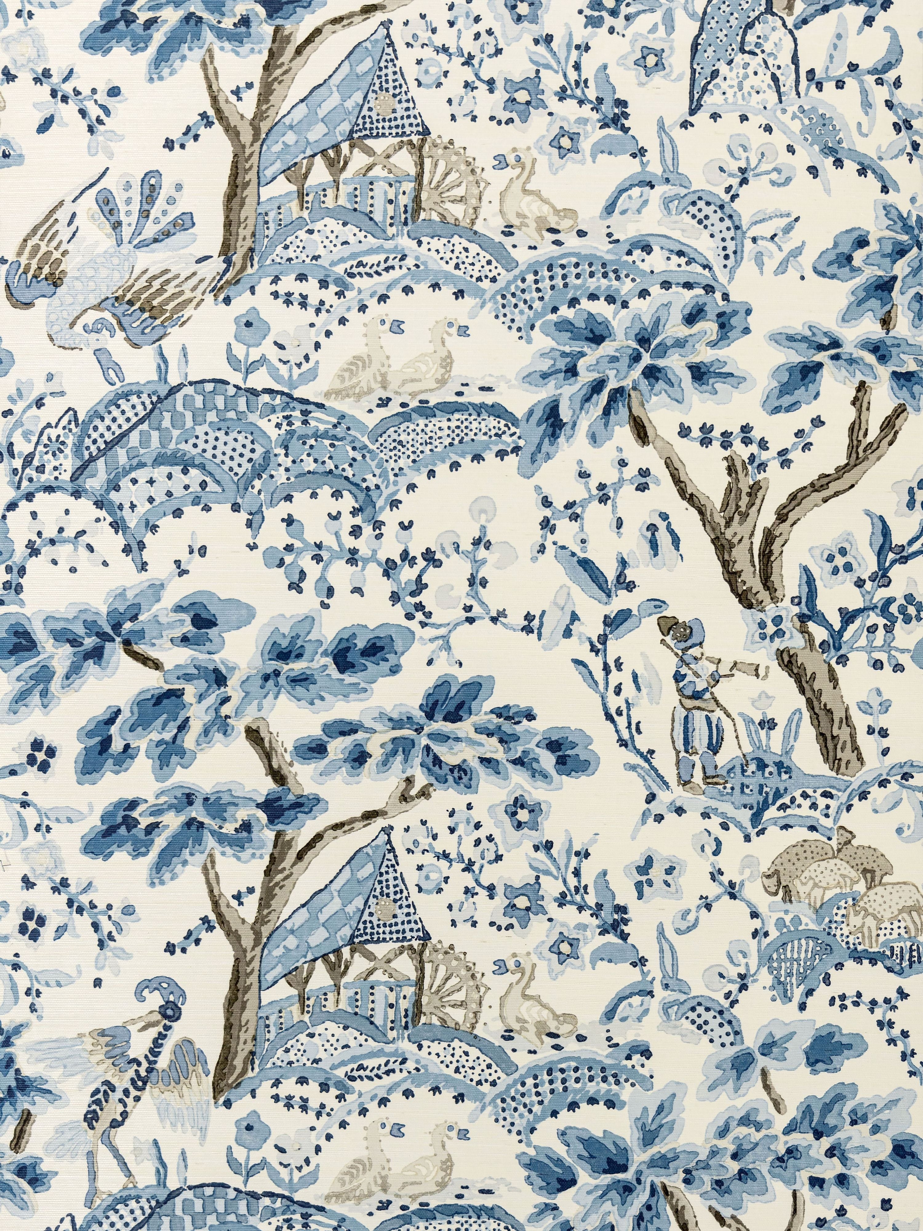 Kelmescott wallpaper in porcelain color - pattern number SC 0001WP88588 - by Scalamandre in the  collection