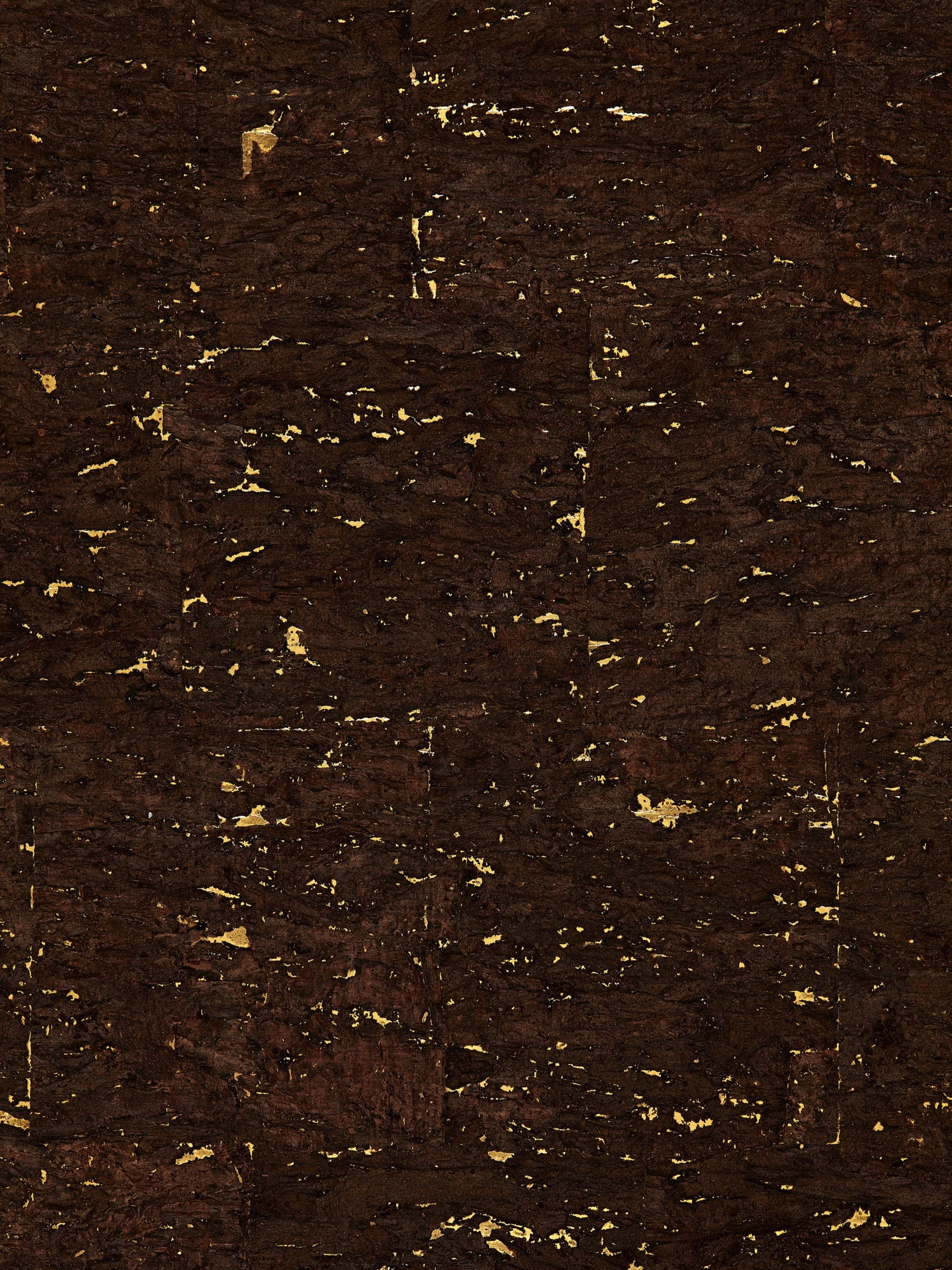 Carbonized Cork wallpaper in espresso and gold color - pattern number SC 0002WP88352 - by Scalamandre in the  collection