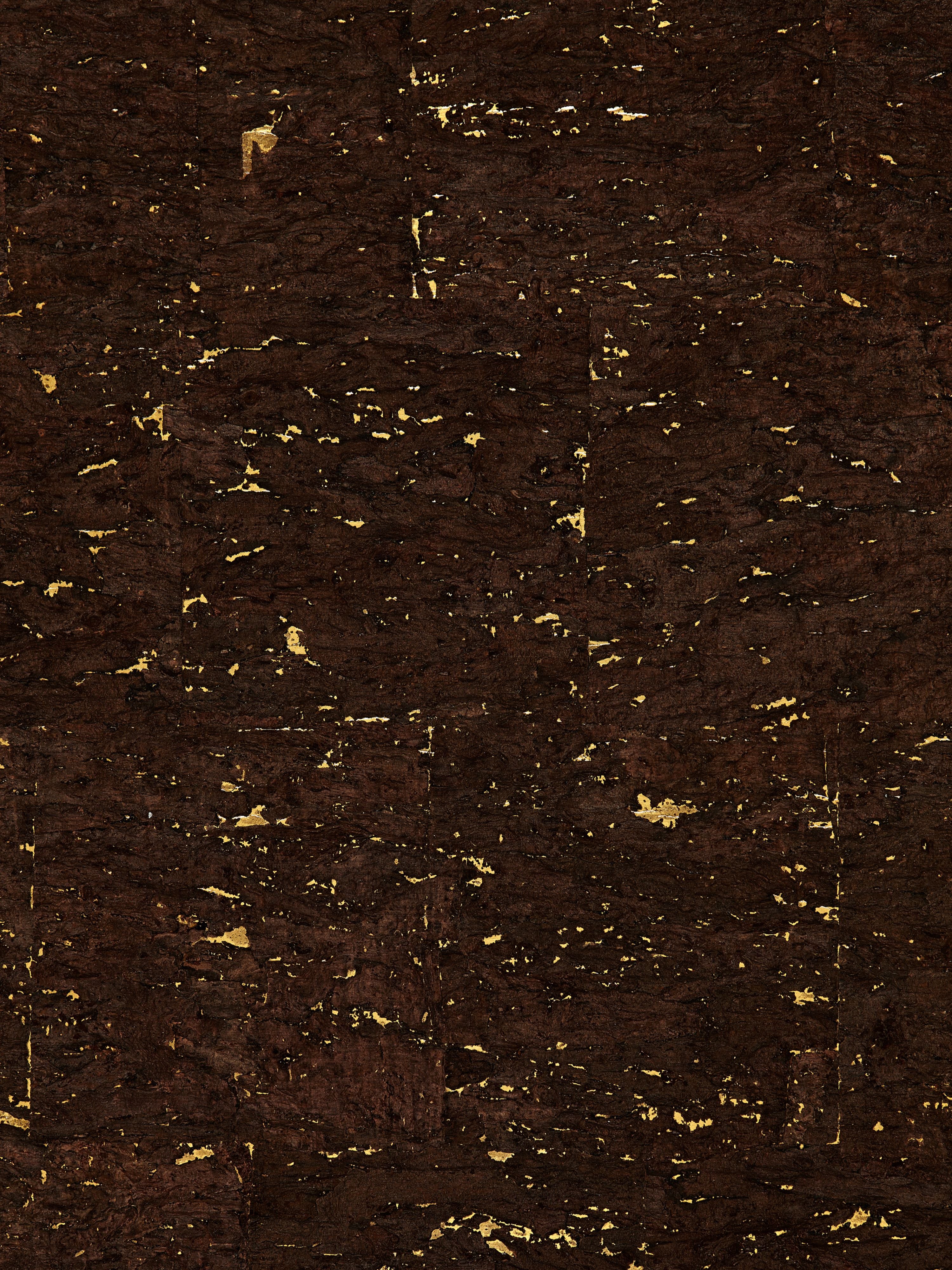 Carbonized Cork wallpaper in espresso and gold color - pattern number SC 0002WP88352 - by Scalamandre in the  collection