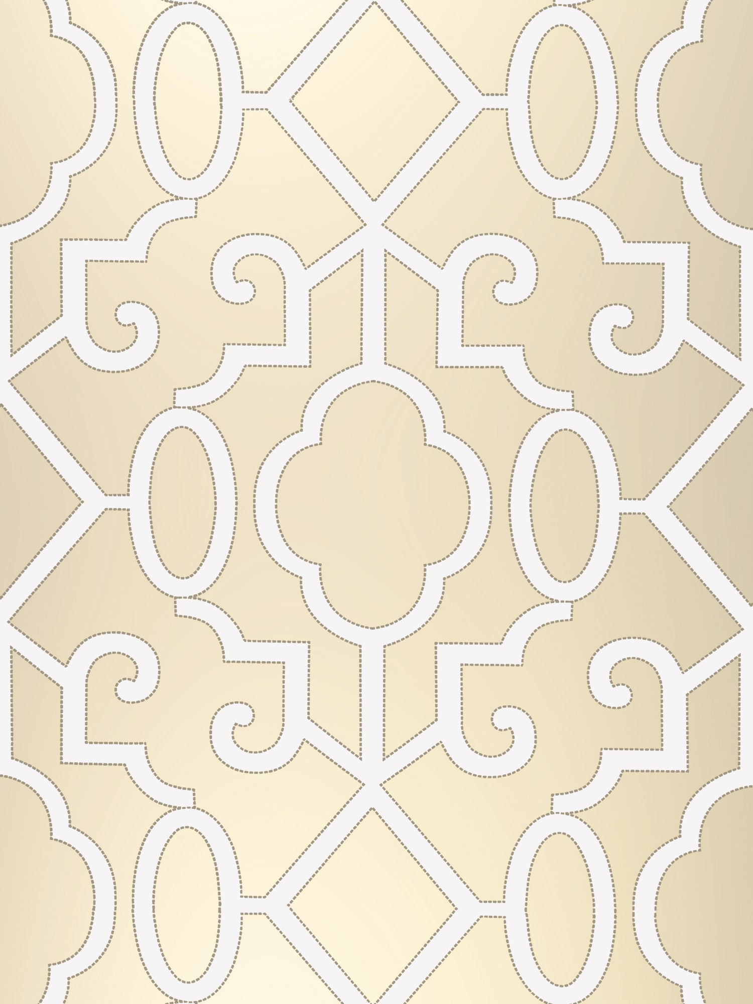 Ming Fretwork wallpaper in champagne color - pattern number SC 0002WP88356 - by Scalamandre in the  collection