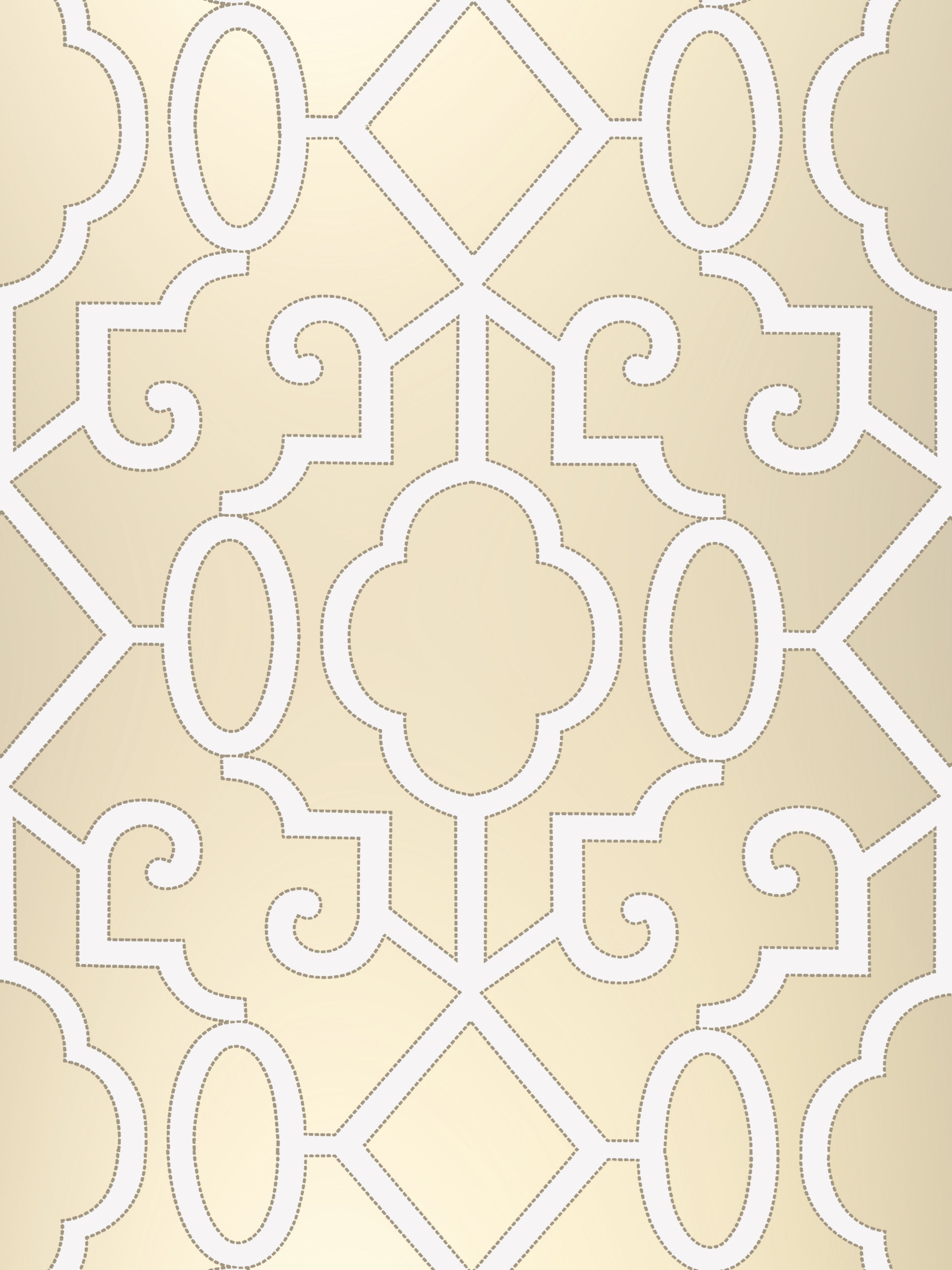 Ming Fretwork wallpaper in champagne color - pattern number SC 0002WP88356 - by Scalamandre in the  collection