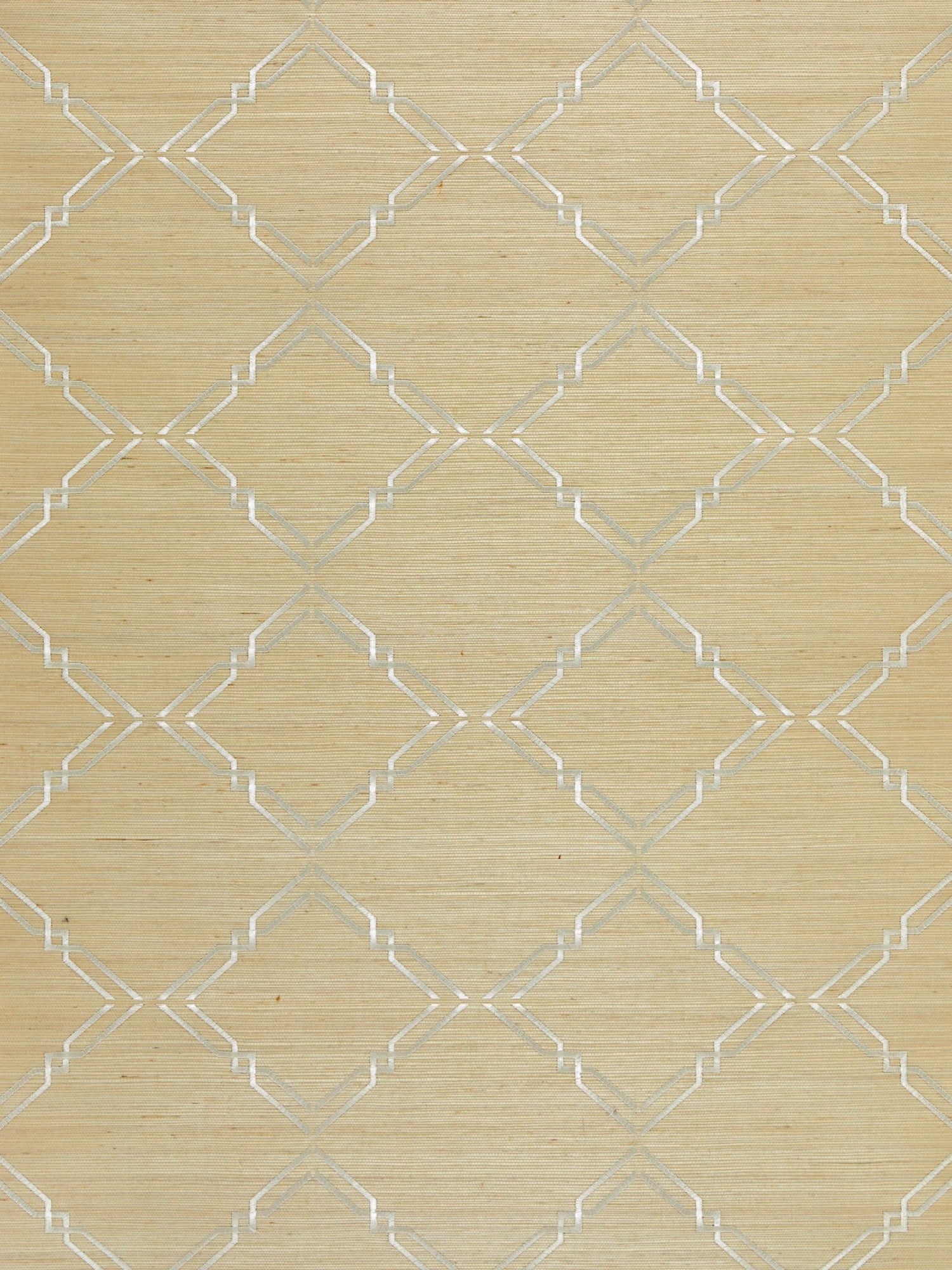 Monroe Embroidered Grasscloth fabric in papyrus color - pattern number SC 0002WP88383 - by Scalamandre in the  collection