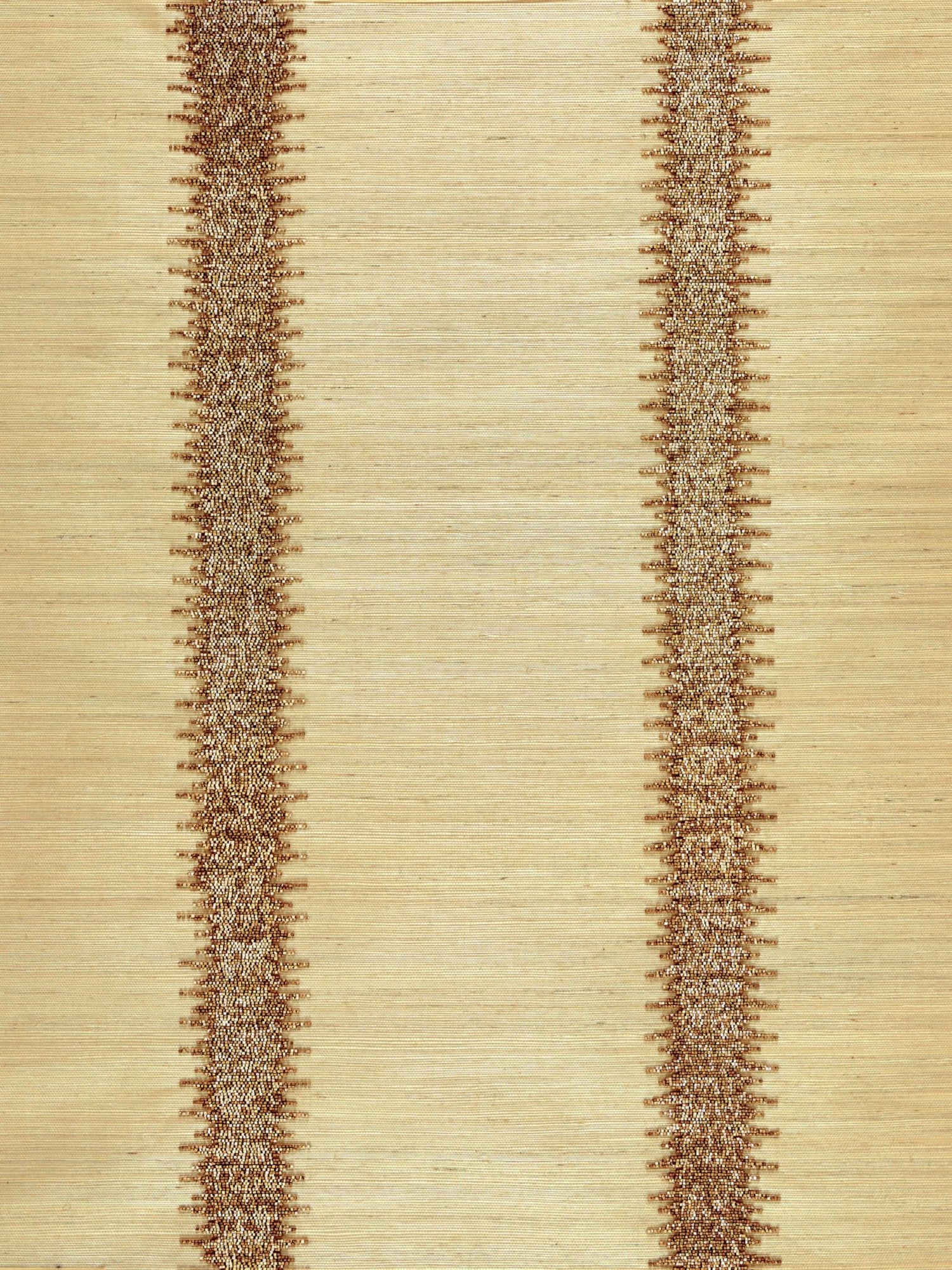 Veronica Beaded Grasscloth fabric in burnished gold color - pattern number SC 0002WP88386 - by Scalamandre in the  collection
