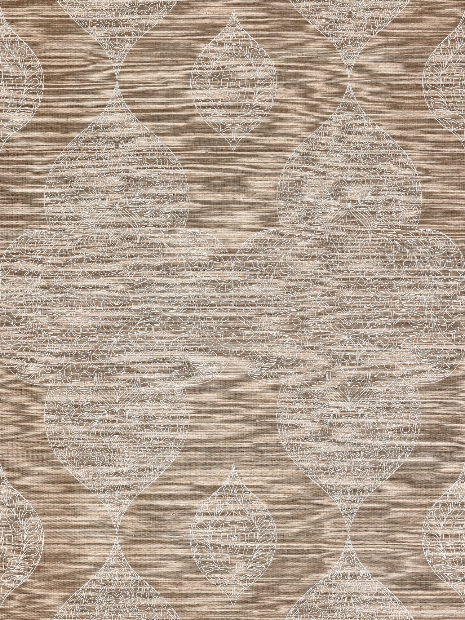Taj Embroidered Sisal wallpaper in nutmeg color - pattern number SC 0002WP88555 - by Scalamandre in the  collection