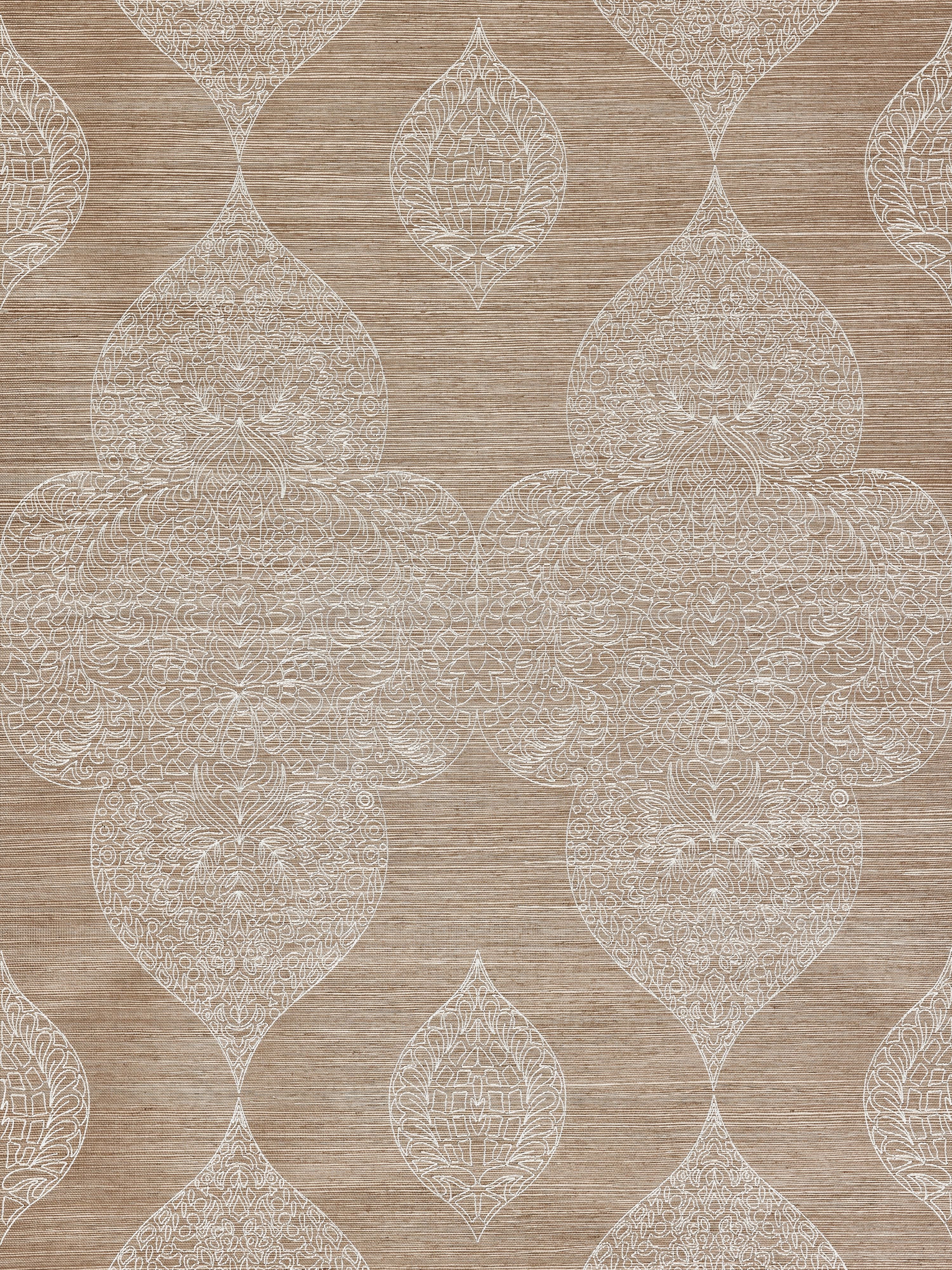 Taj Embroidered Sisal wallpaper in nutmeg color - pattern number SC 0002WP88555 - by Scalamandre in the  collection