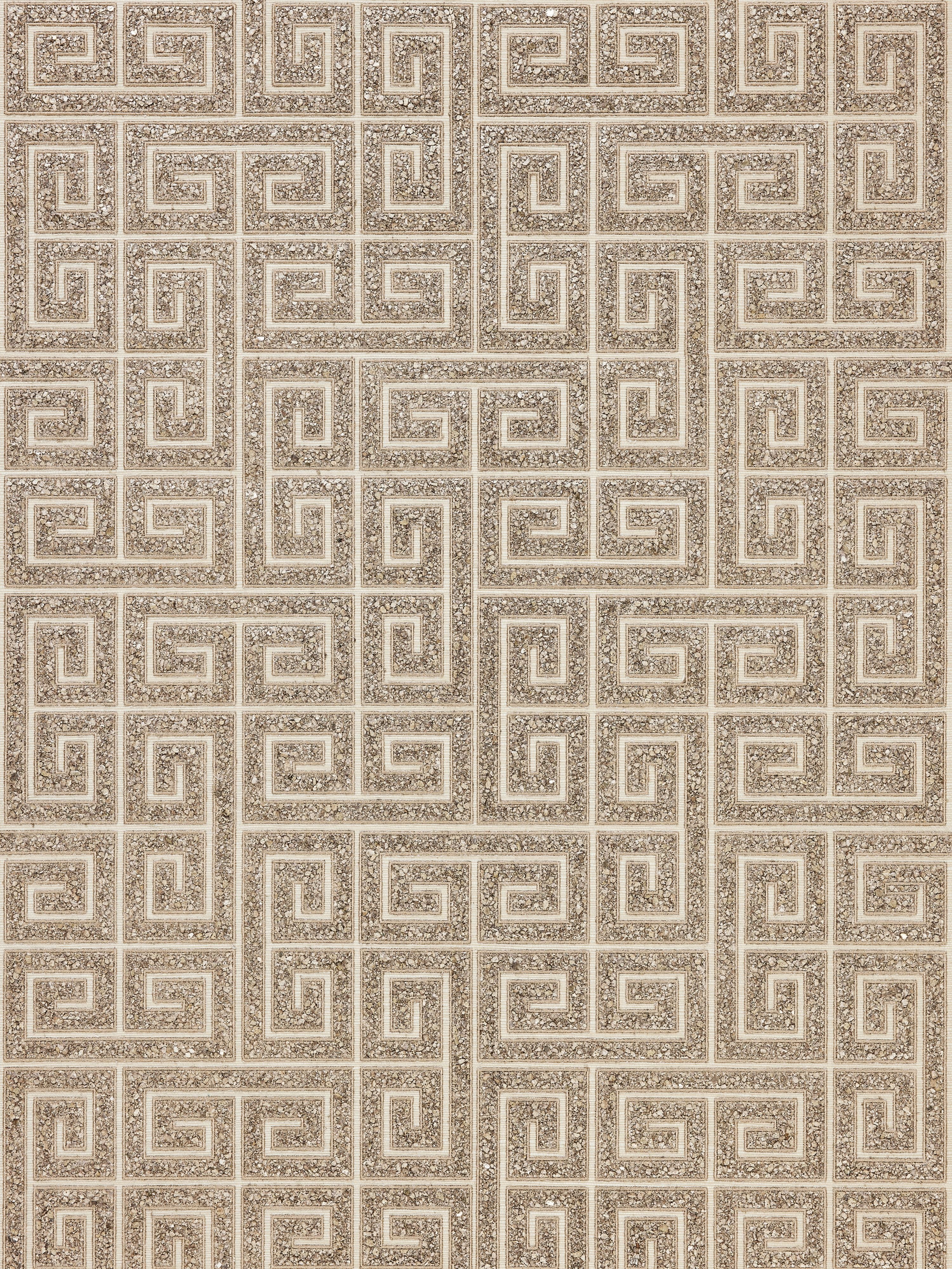 Fret Mosaic wallpaper in grasscloth tiger eye color - pattern number SC 0002WP88557 - by Scalamandre in the  collection