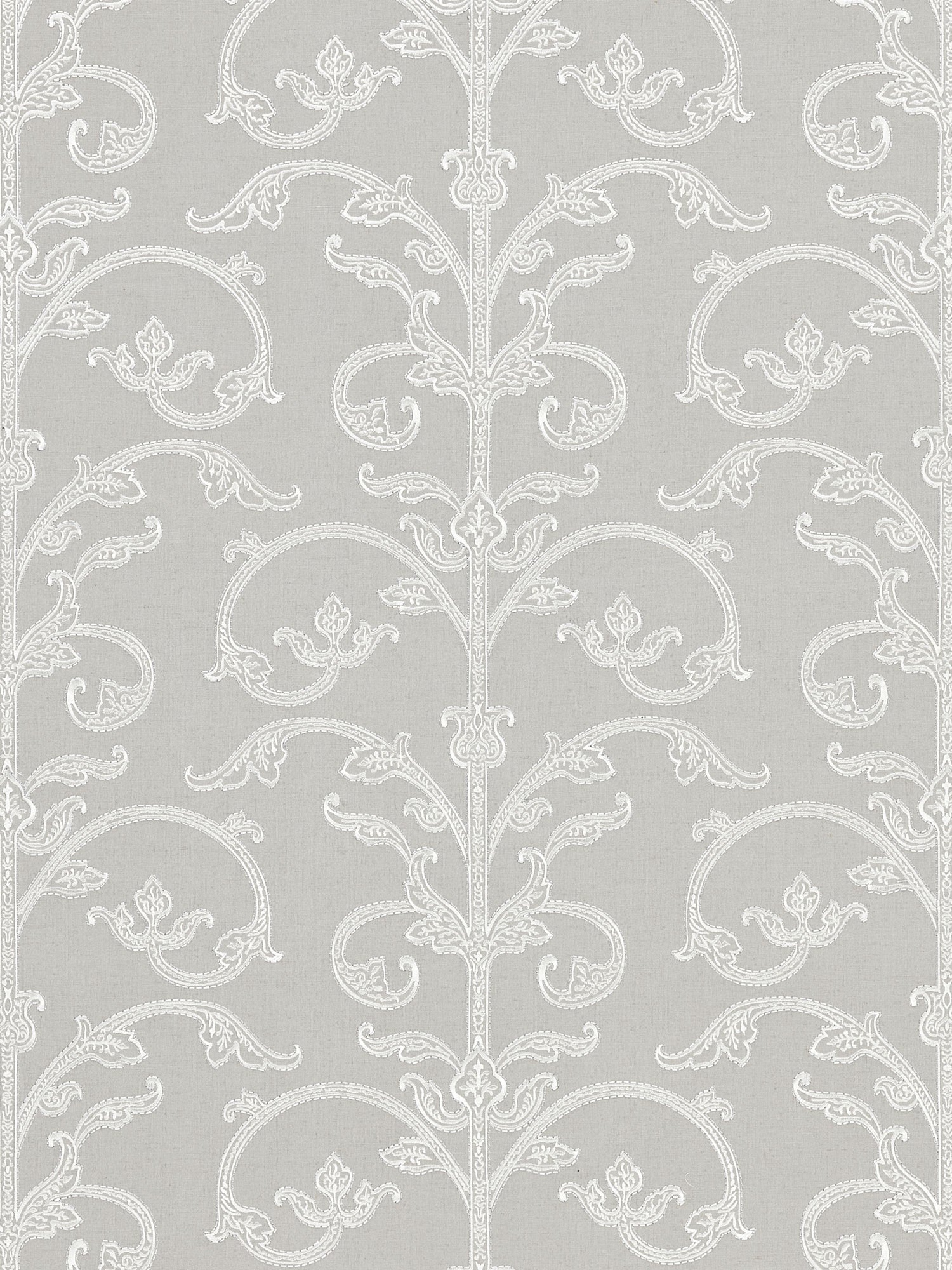 Saxony Scroll wallpaper in steel color - pattern number SC 0002WP88558 - by Scalamandre in the  collection