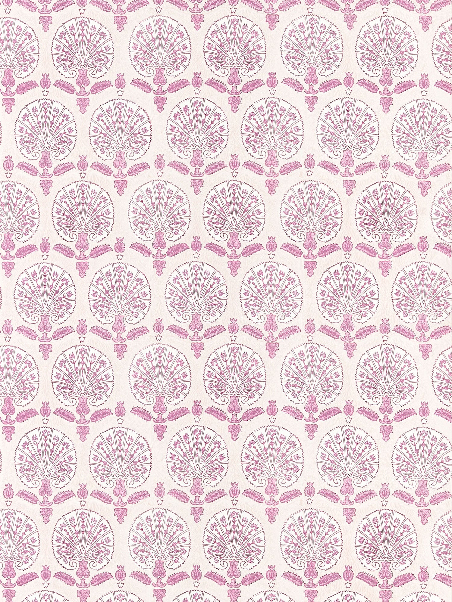 Karanfil Block Print wallpaper in rose petal color - pattern number SC 0002WP88560 - by Scalamandre in the  collection
