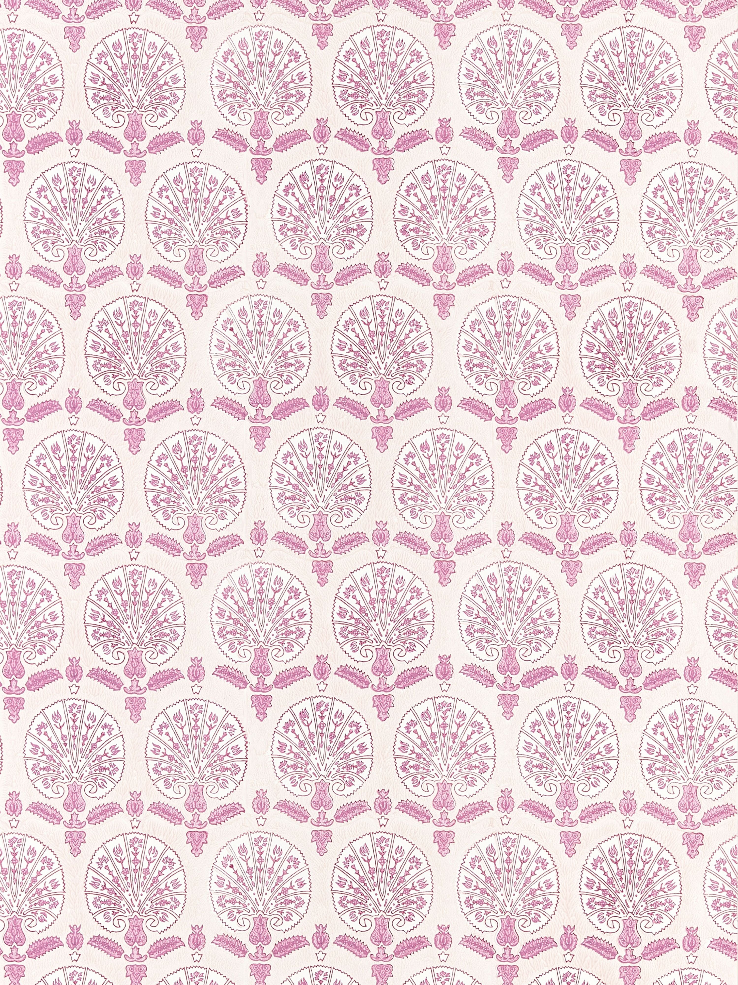 Karanfil Block Print wallpaper in rose petal color - pattern number SC 0002WP88560 - by Scalamandre in the  collection