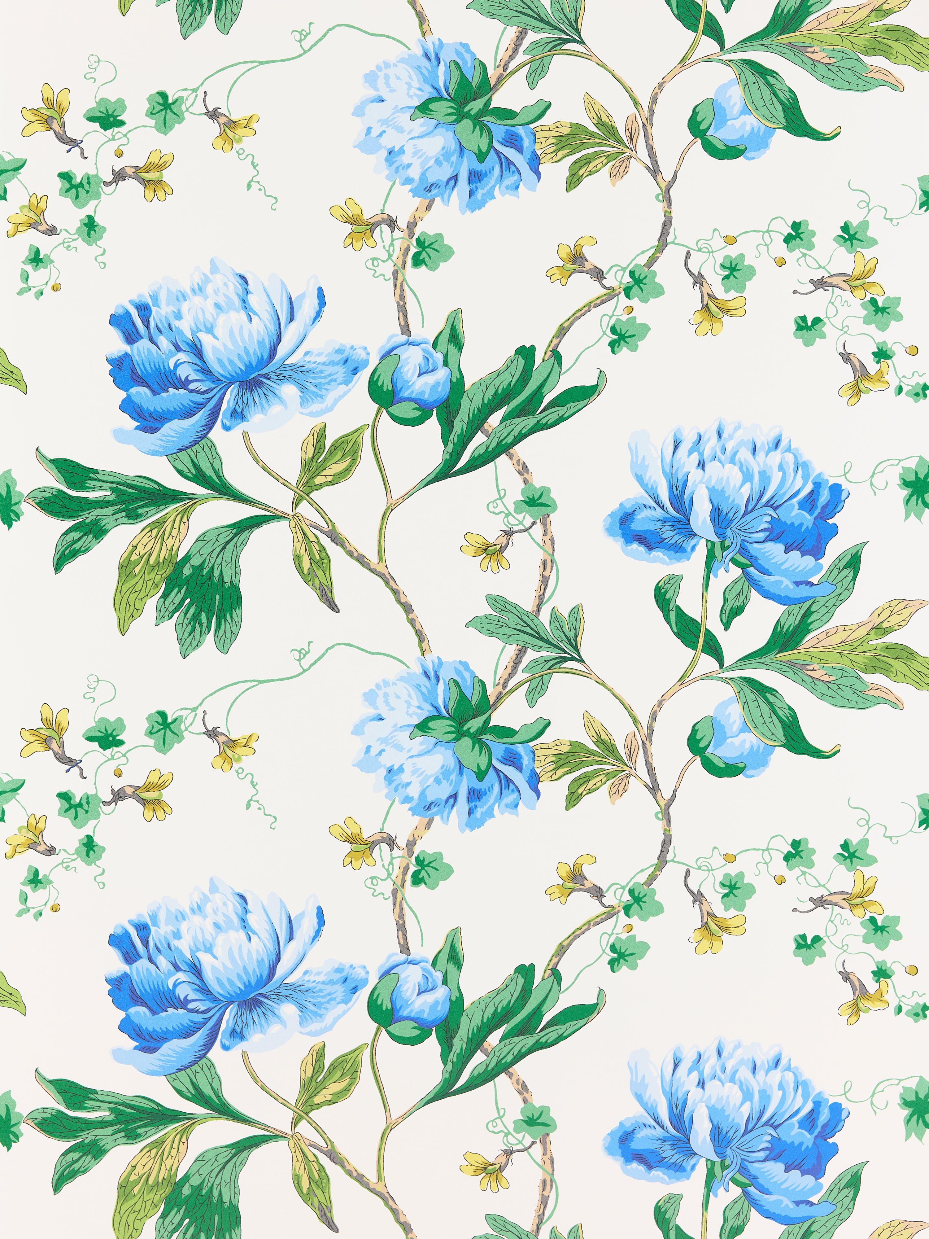 Isadora wallpaper in bluebonnet color - pattern number SC 0002WP88562 - by Scalamandre in the  collection