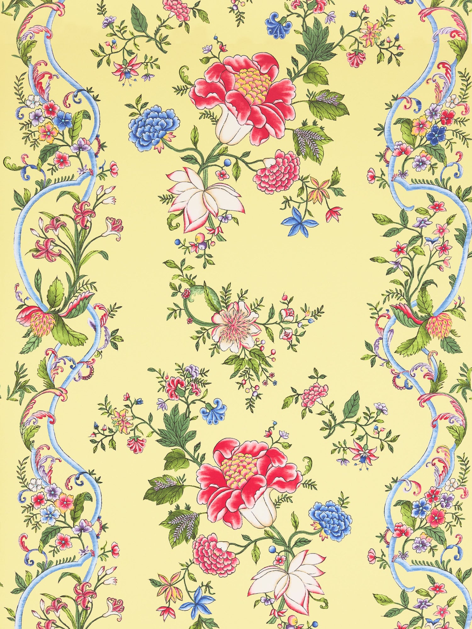 Camellia Trellis wallpaper in butter blue color - pattern number SC 0002WP88566 - by Scalamandre in the  collection