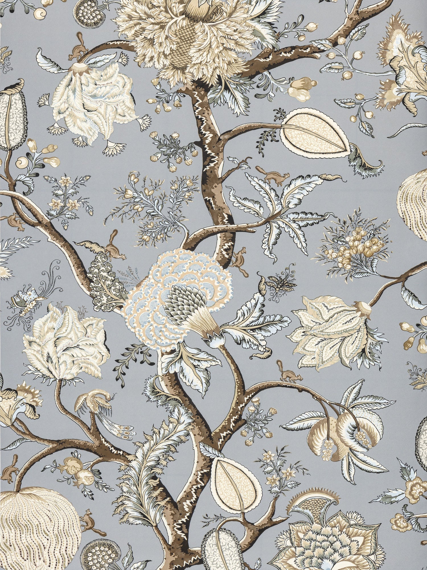 Pondicherry wallpaper in mineral color - pattern number SC 0002WP88585 - by Scalamandre in the  collection