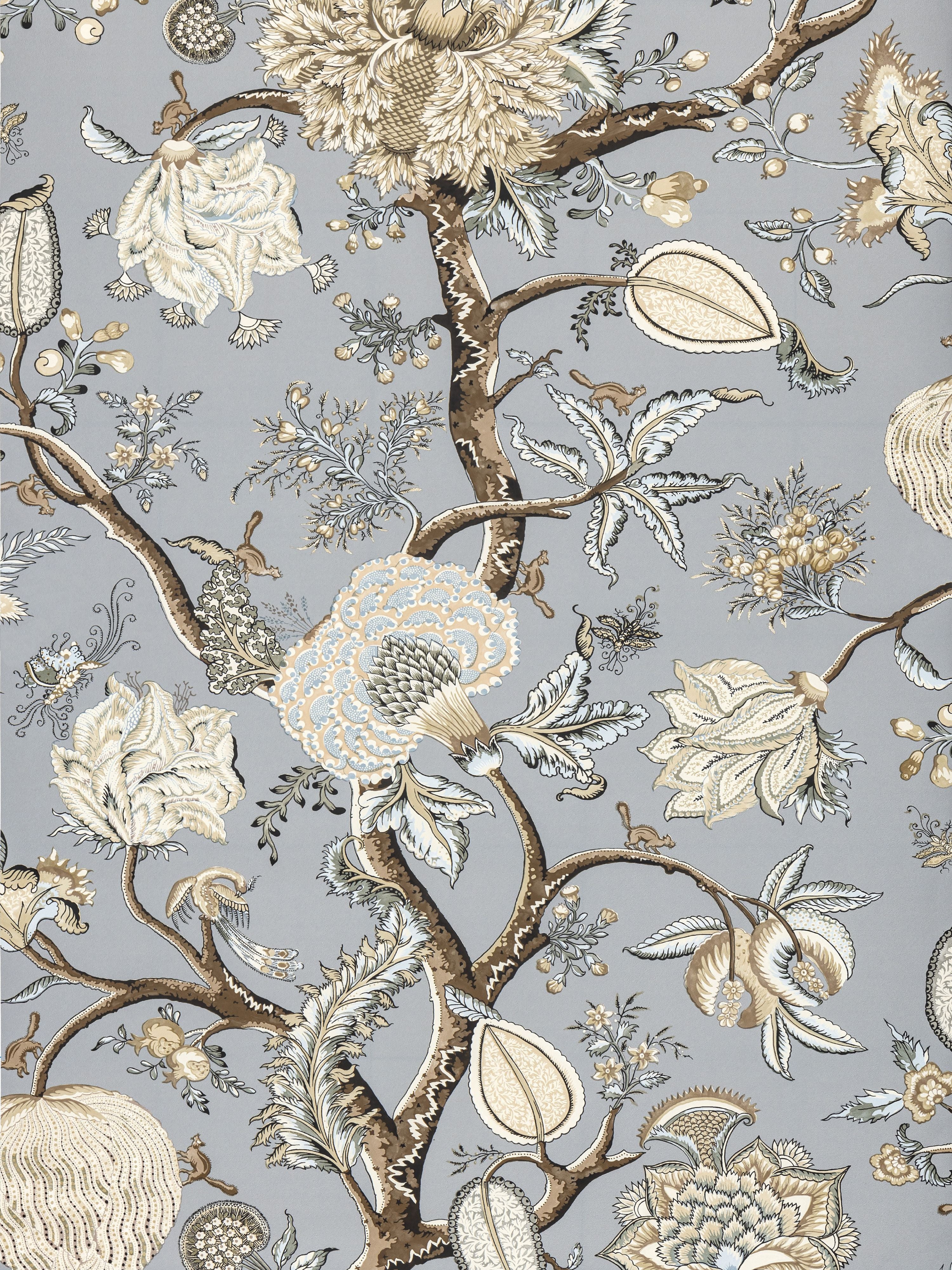 Pondicherry wallpaper in mineral color - pattern number SC 0002WP88585 - by Scalamandre in the  collection