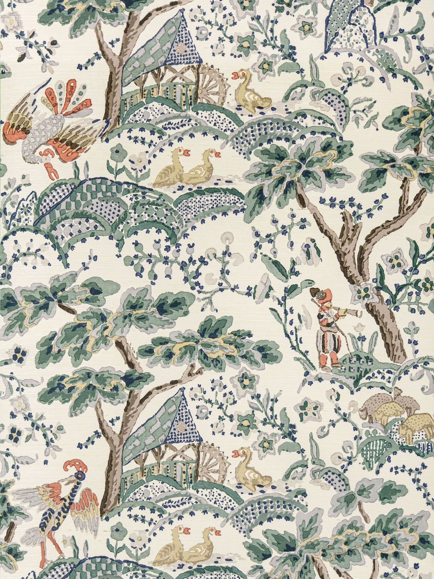 Kelmescott wallpaper in leaf on ivory color - pattern number SC 0002WP88588 - by Scalamandre in the  collection