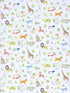Zoo wallpaper in powder blue color - pattern number SC WP88609D0002 - by Scalamandre in the  collection