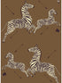 Zebras fabric in removable safari brown color - pattern number SC 0003WP81388PS - by Scalamandre in the  collection