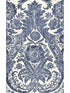 Luciana Damask Print fabric in denim color - pattern number SC 0003WP88354 - by Scalamandre in the  collection