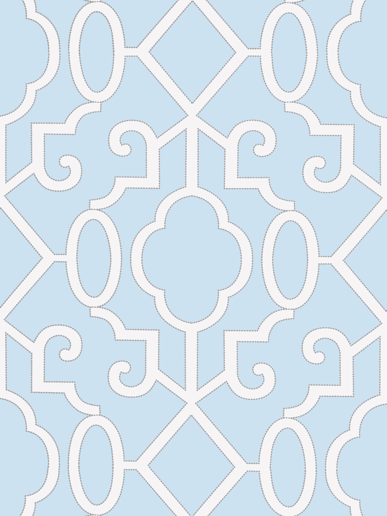 Ming Fretwork wallpaper in cloud color - pattern number SC 0003WP88356 - by Scalamandre in the  collection