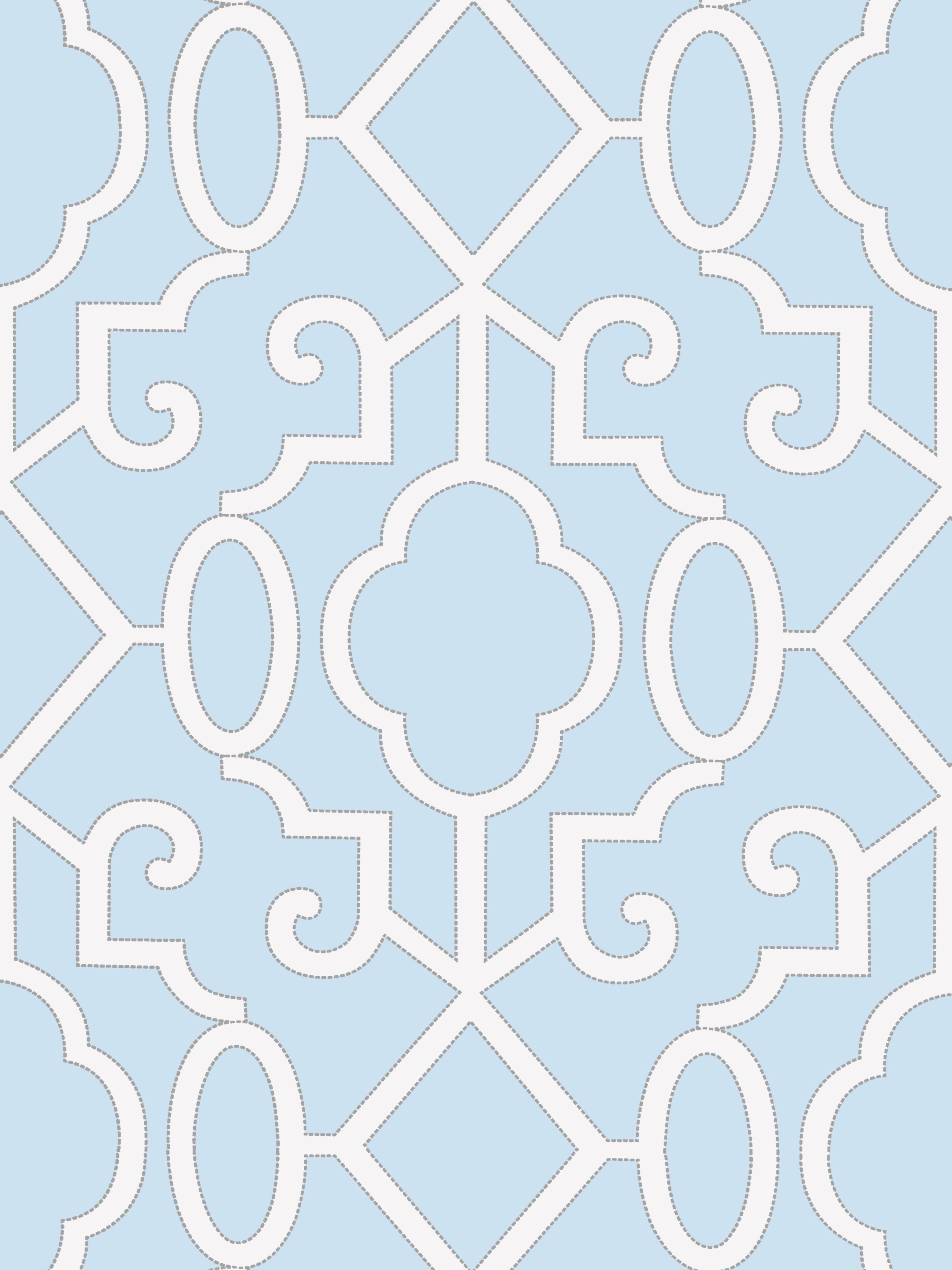 Ming Fretwork wallpaper in cloud color - pattern number SC 0003WP88356 - by Scalamandre in the  collection