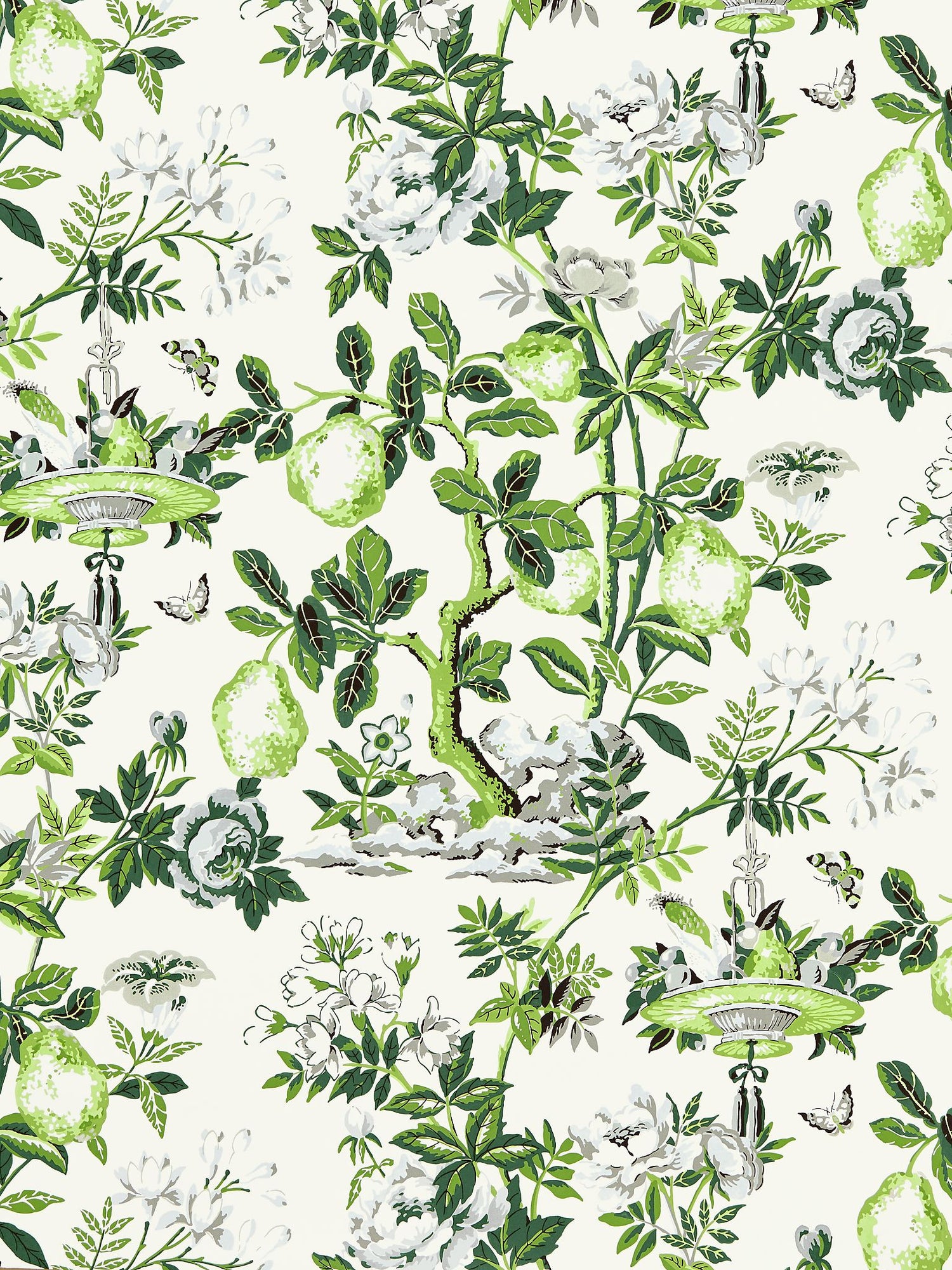 Shantung Garden fabric in verdance color - pattern number SC 0003WP88377 - by Scalamandre in the  collection