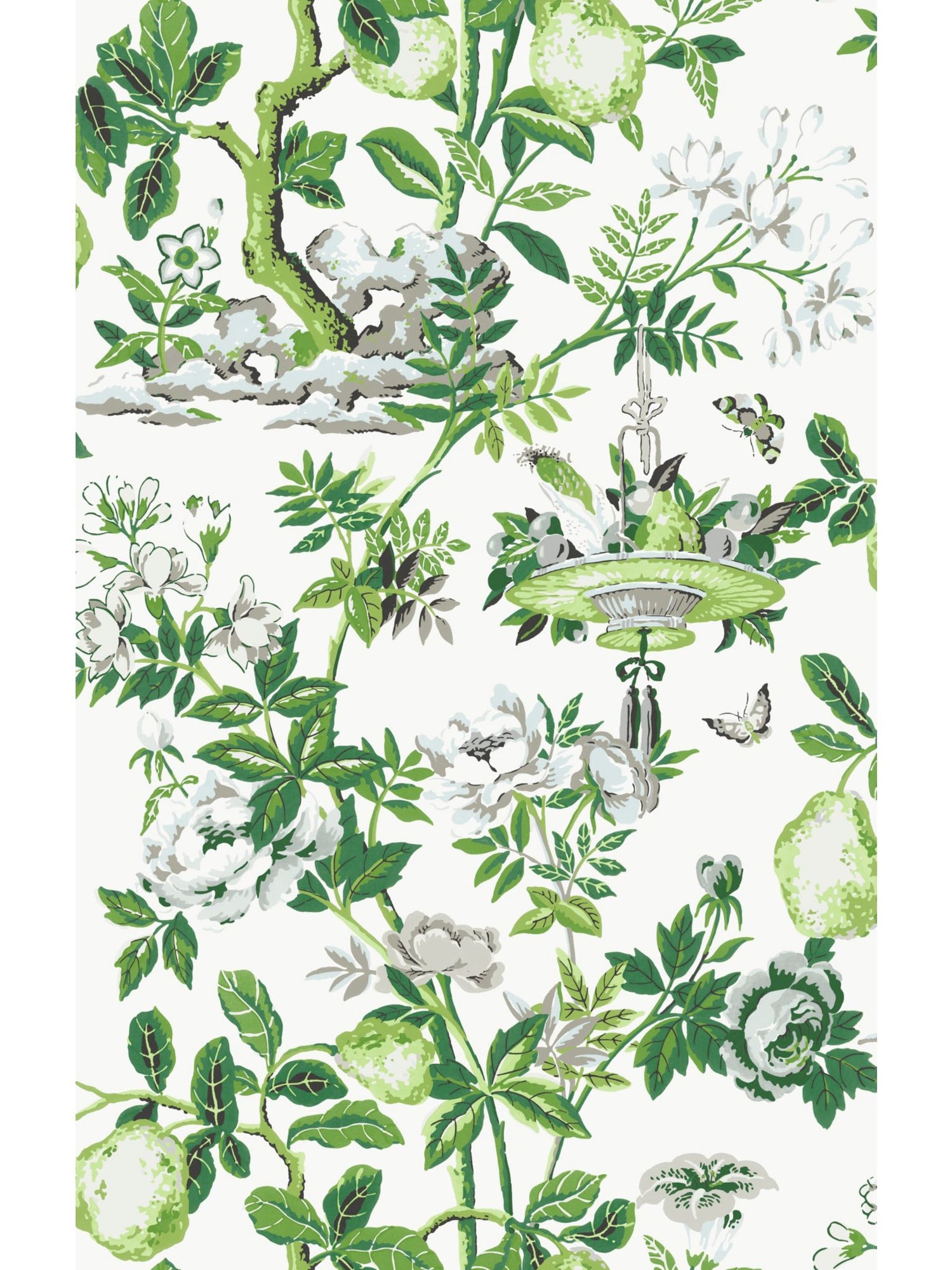 Shantung Garden fabric in removable verdance color - pattern number SC 0003WP88377PS - by Scalamandre in the  collection