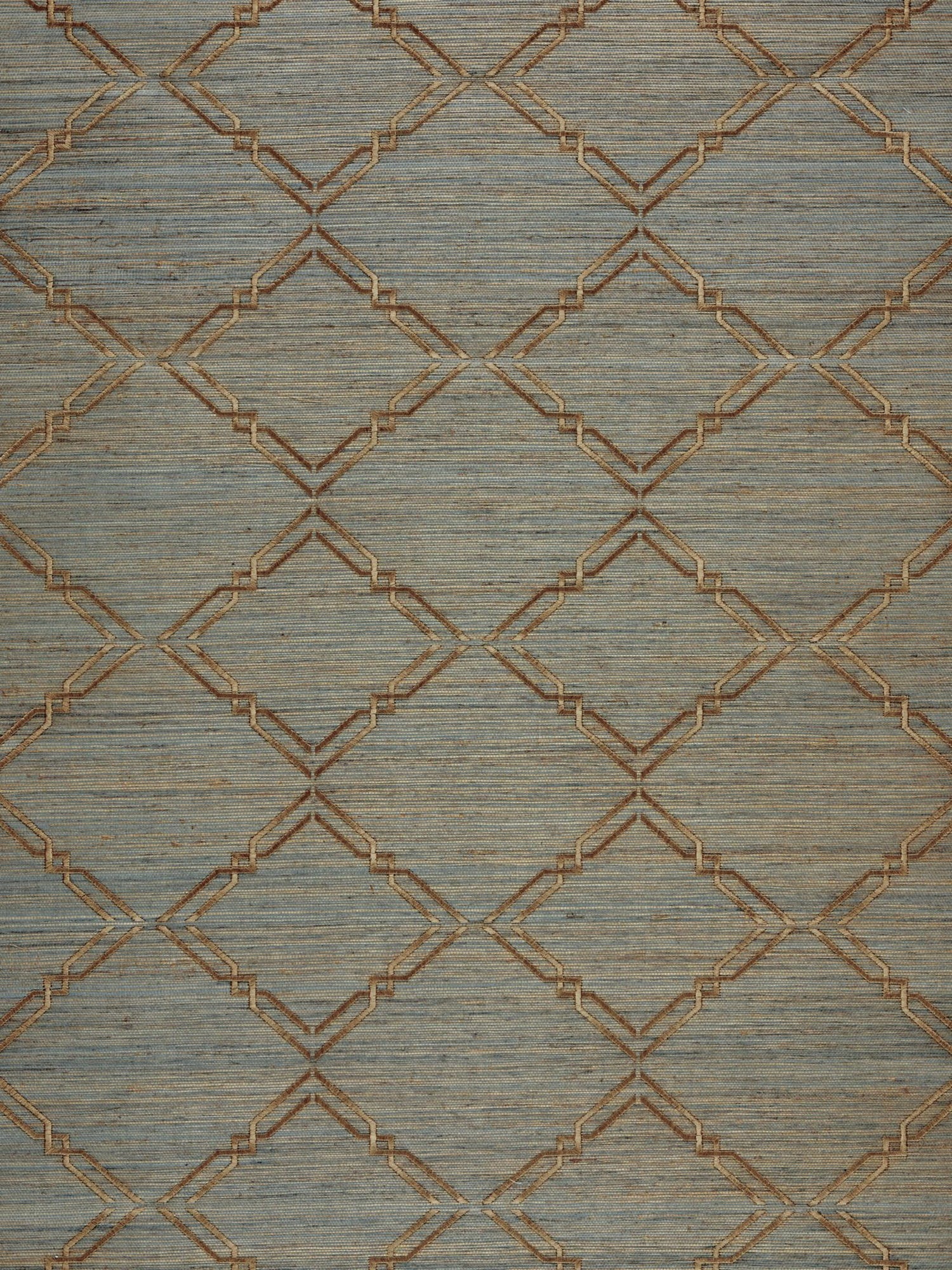 Monroe Embroidered Grasscloth fabric in bronze color - pattern number SC 0003WP88383 - by Scalamandre in the  collection