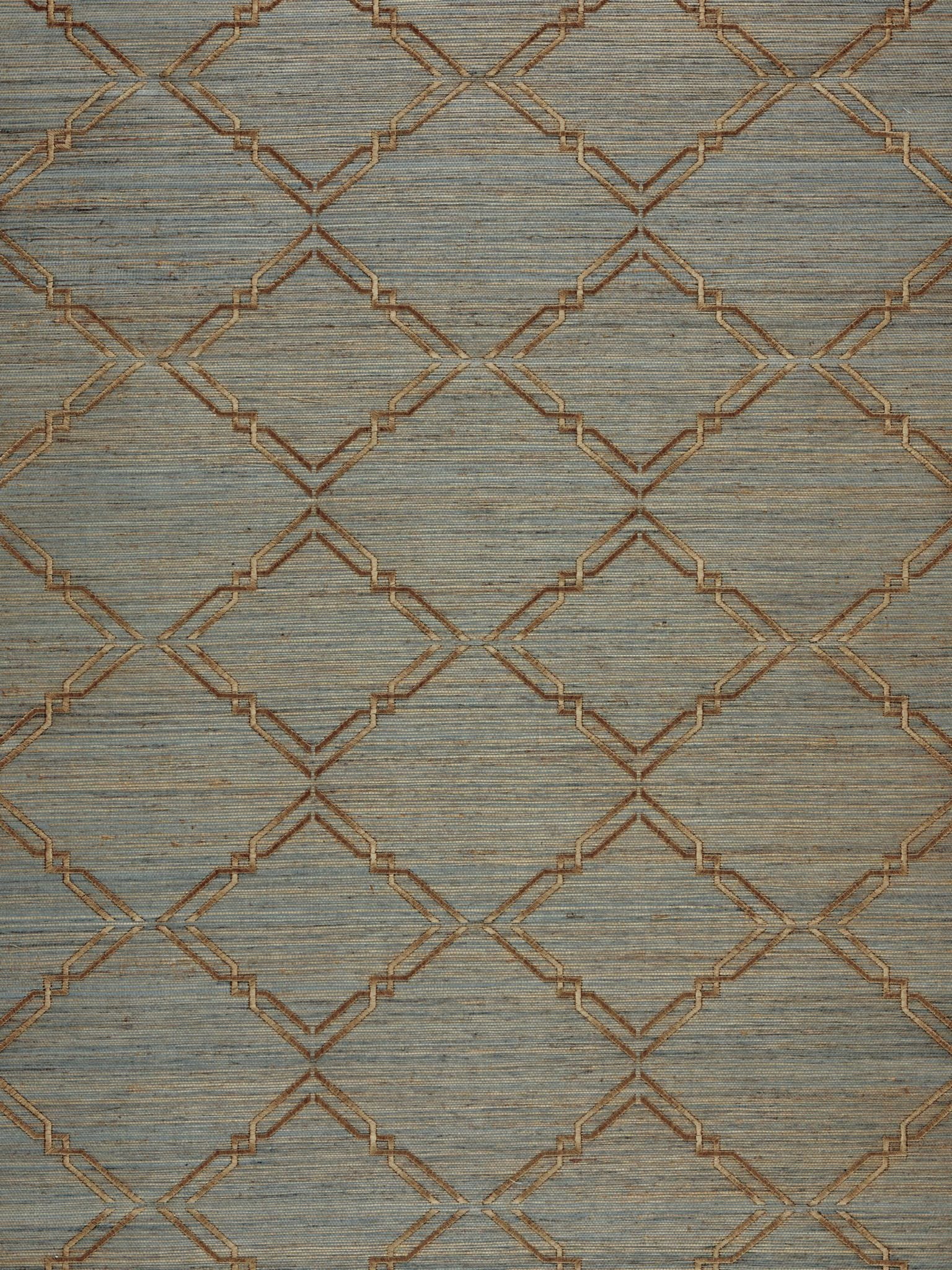 Monroe Embroidered Grasscloth fabric in bronze color - pattern number SC 0003WP88383 - by Scalamandre in the  collection