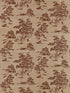 Katsura Embroidered Toile fabric in terra color - pattern number SC 0003WP88445 - by Scalamandre in the  collection