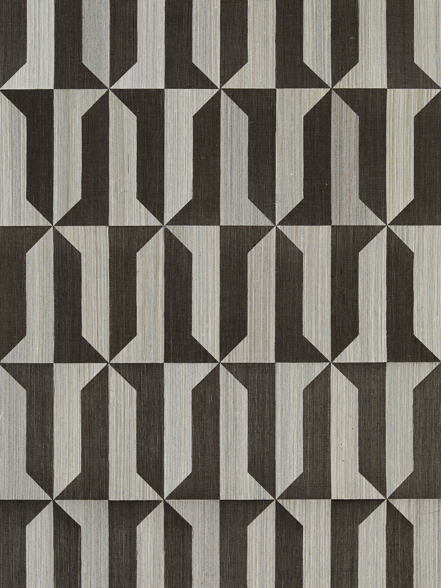 Mezzo Sisal wallpaper in steel and black pearl color - pattern number SC 0003WP88463 - by Scalamandre in the  collection