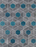 Hive Wood wallpaper in ash and aqua color - pattern number SC 0003WP88467 - by Scalamandre in the  collection