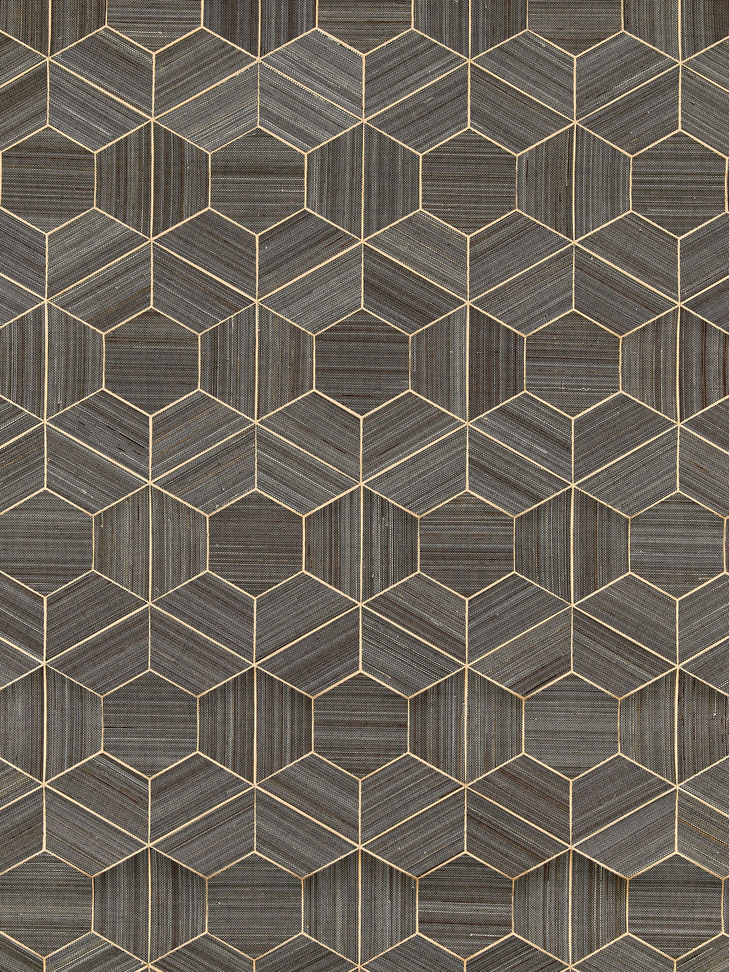 Hive Abaca wallpaper in graphite color - pattern number SC 0003WP88469 - by Scalamandre in the  collection