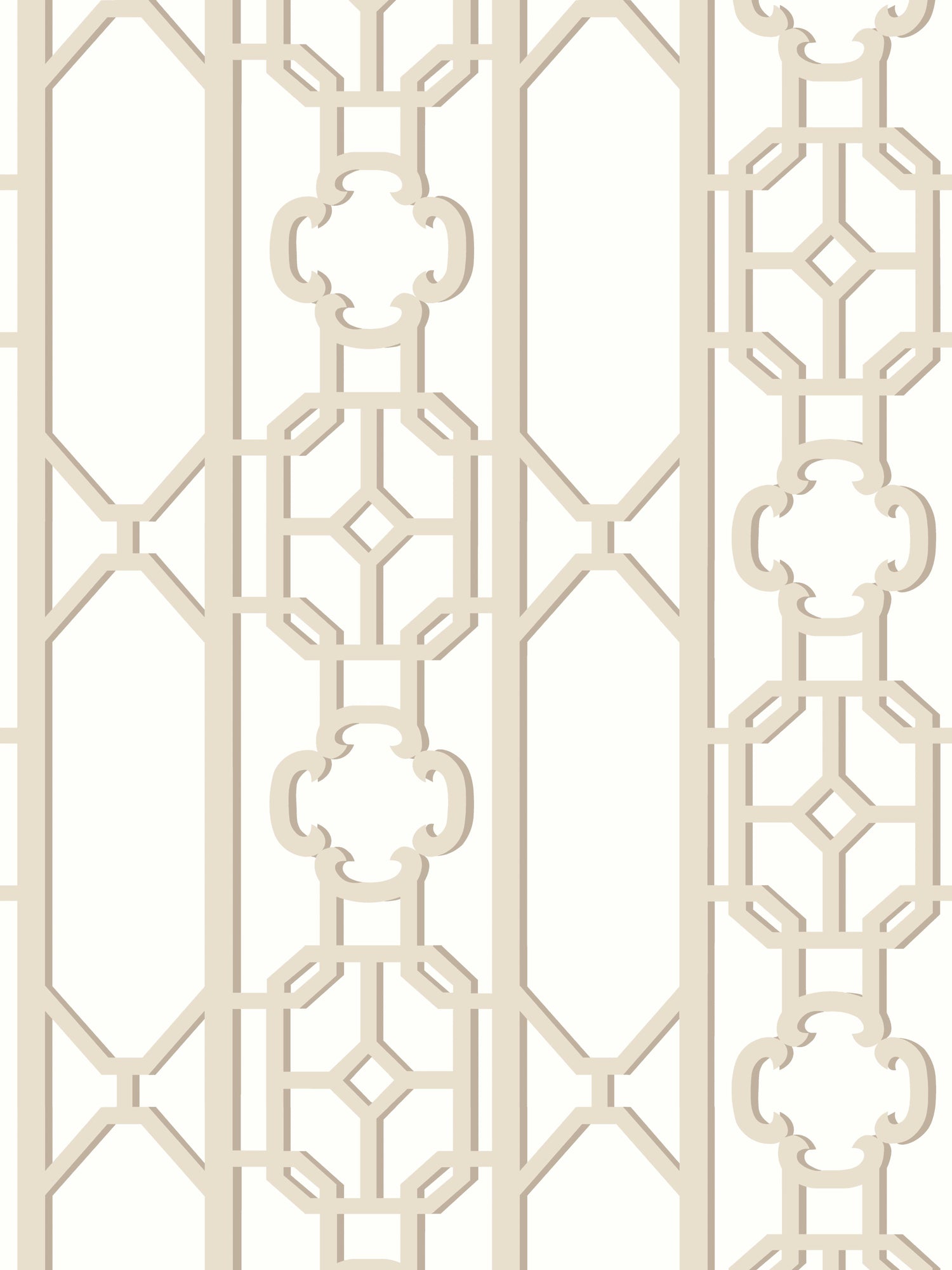 Joanna Fret wallpaper in toffee color - pattern number SC 0003WP88582D - by Scalamandre in the  collection