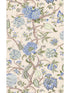 Pondicherry fabric in blue green on cream fern color - pattern number SC 0003WP88585 - by Scalamandre in the  collection