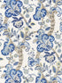 Cumbria wallpaper in china blue on ivory color - pattern number SC 0003WP88589 - by Scalamandre in the  collection